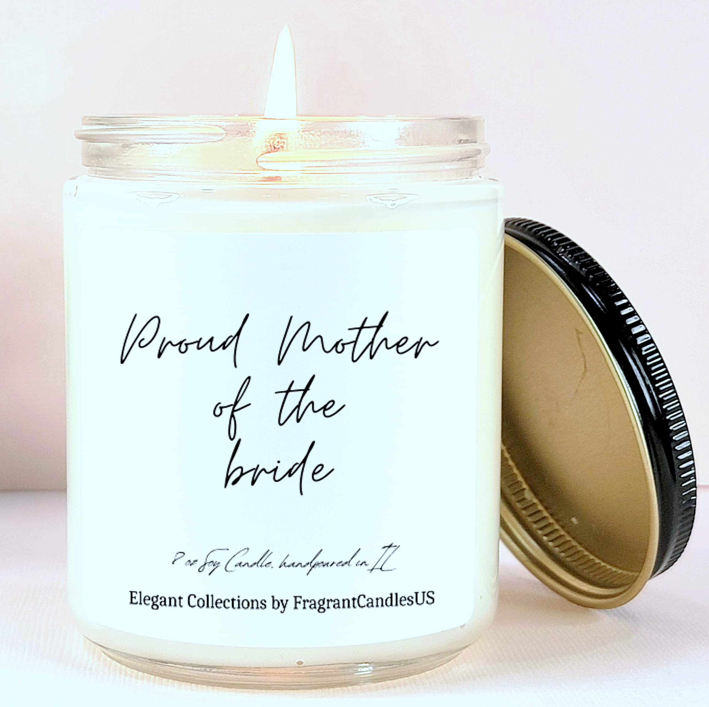 Elegant Mother of the Bride Candle Gift Set - Perfect Wedding Present for Bride's Mom - Ocean Breeze Scented Candle for Special Occasions & Romantic Home Decor