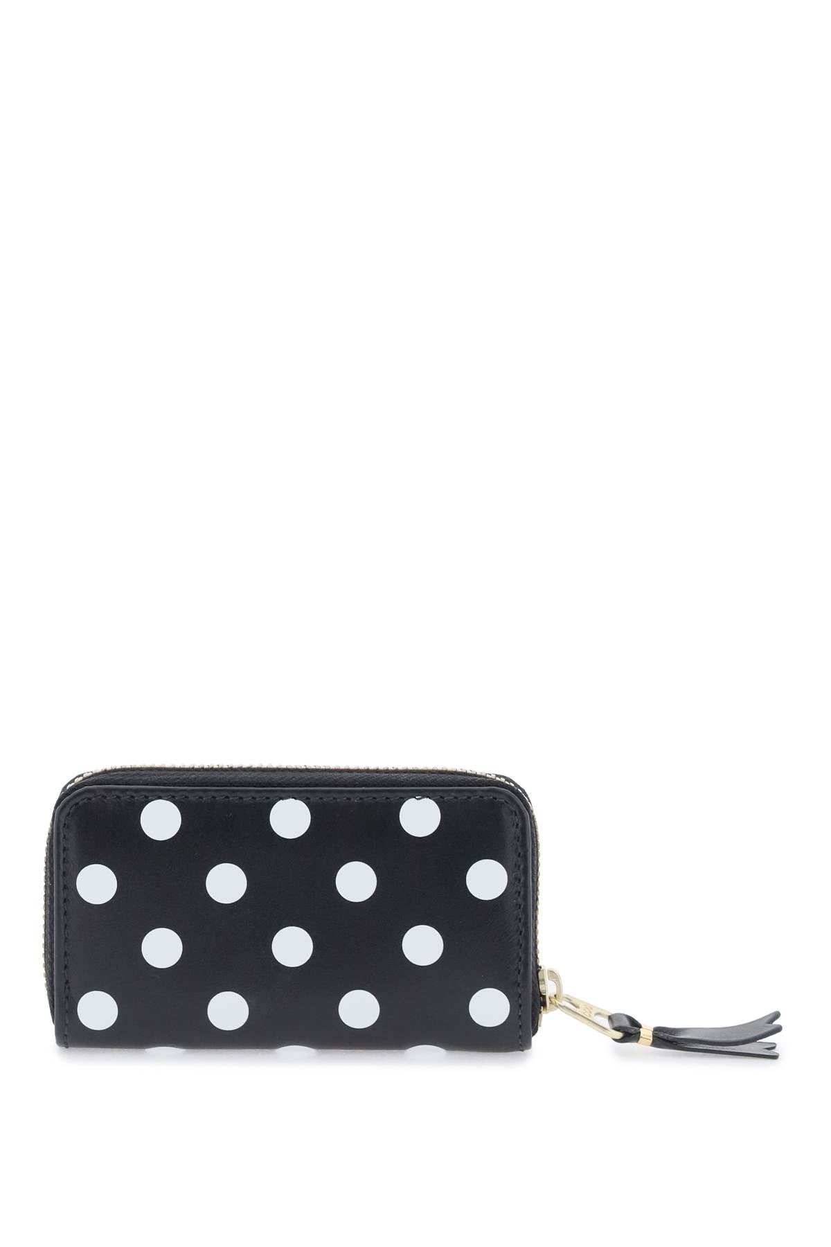 Comme des Garçons Polka Dot Zip Around Wallet & Coin Purse - Stylish and Compact for Everyday Use, Travel, and Gift Giving