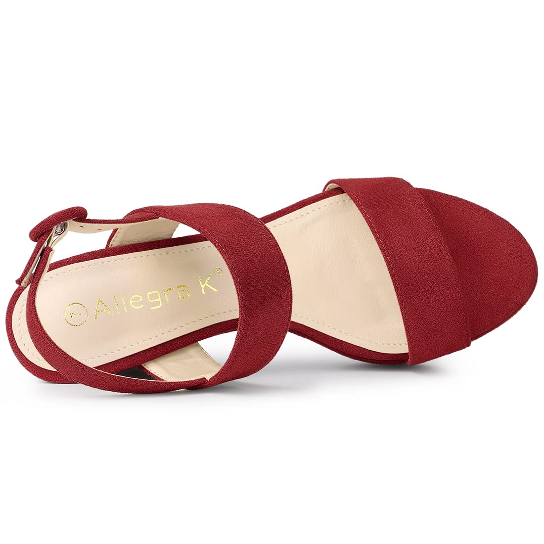 Allegra K Women's Chunky High Heel Slingback Platform Sandals - Comfortable Dressy Shoes for Parties, Weddings & Night Out