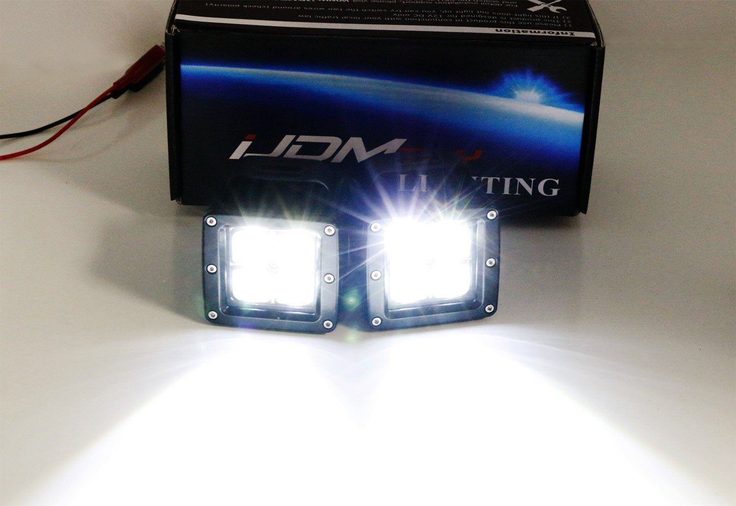 40W CREE LED Pods with Fog Light Opening Brackets & Wiring Kit - Compatible with 2003-2006 GMC Sierra 1500 - Off-Road Lighting, Fog Light Replacement, Truck Accessories