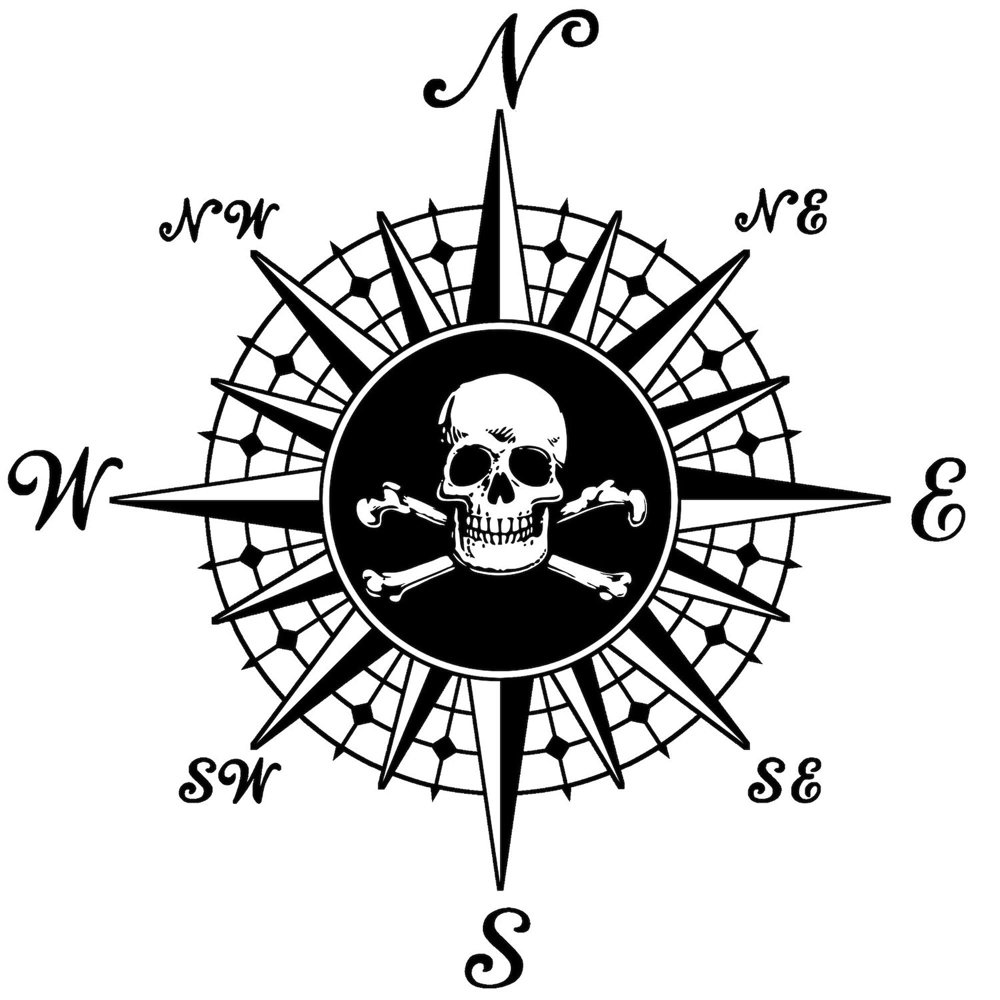 Compass Rose II Rectangle Sticker - Durable Vinyl Bumper Decal for Cars, Laptops & Water Bottles | Perfect for Travel Enthusiasts & Outdoor Adventures