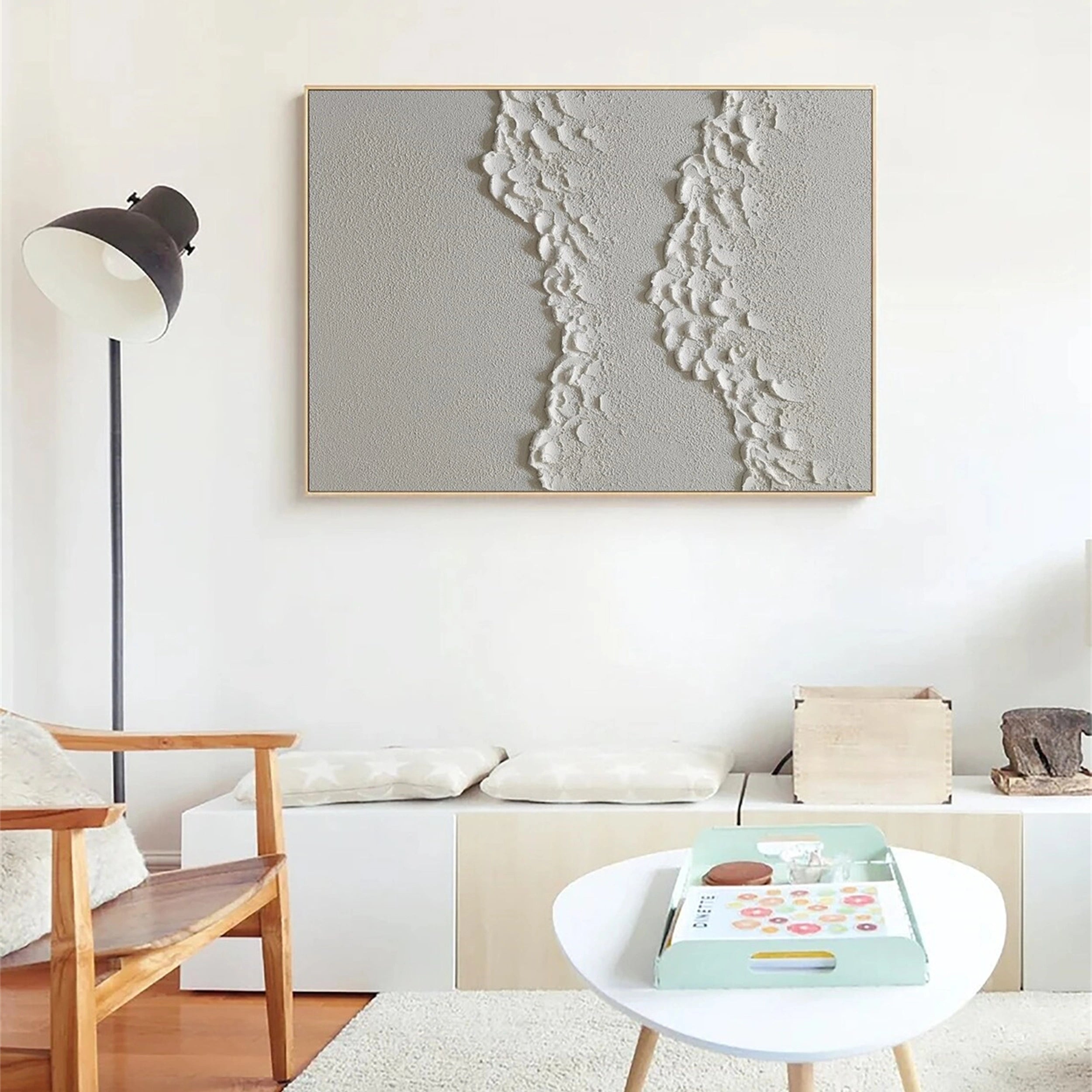 Minimalist Textured Plaster Art Painting - Modern Abstract Wall Decor for Living Room, Bedroom & Office | #MM110