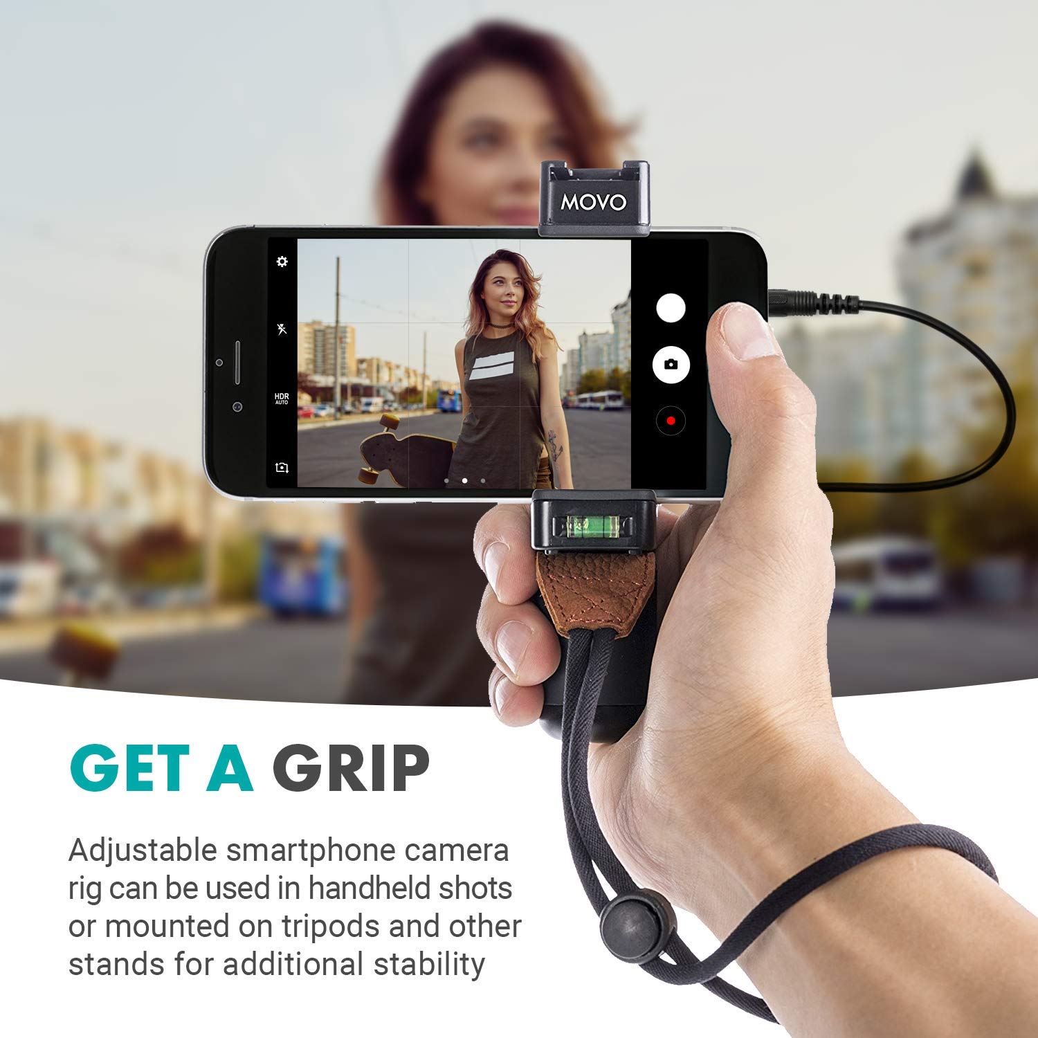 Professional Movo Smartphone Vlogging Kit with Shotgun Mic, LED Light & Tripod - Compatible with iPhone & Android - Perfect for YouTube, TikTok & Live Streaming