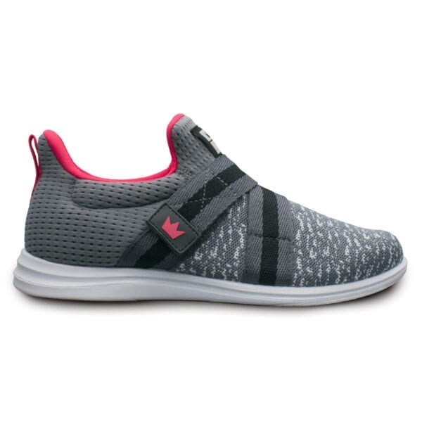 Brunswick Versa Grey & Pink Women's Bowling Shoes - Lightweight & Comfortable for League Play & Casual Bowling