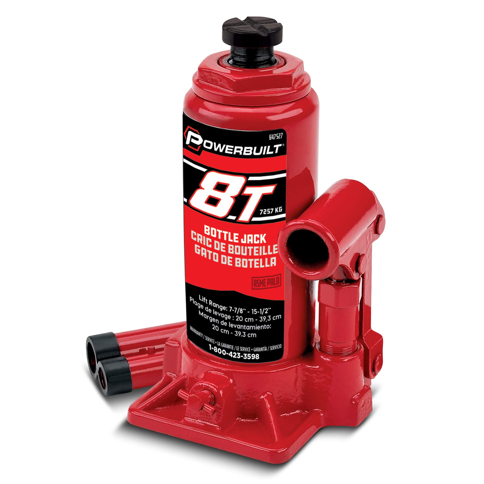 Alltrade 647527 Heavy Duty 8-Ton Bottle Jack - Professional Hydraulic Car Lift for Vehicle Repair, Towing & Off-Roading - Garage & Auto Shop Essential Tool