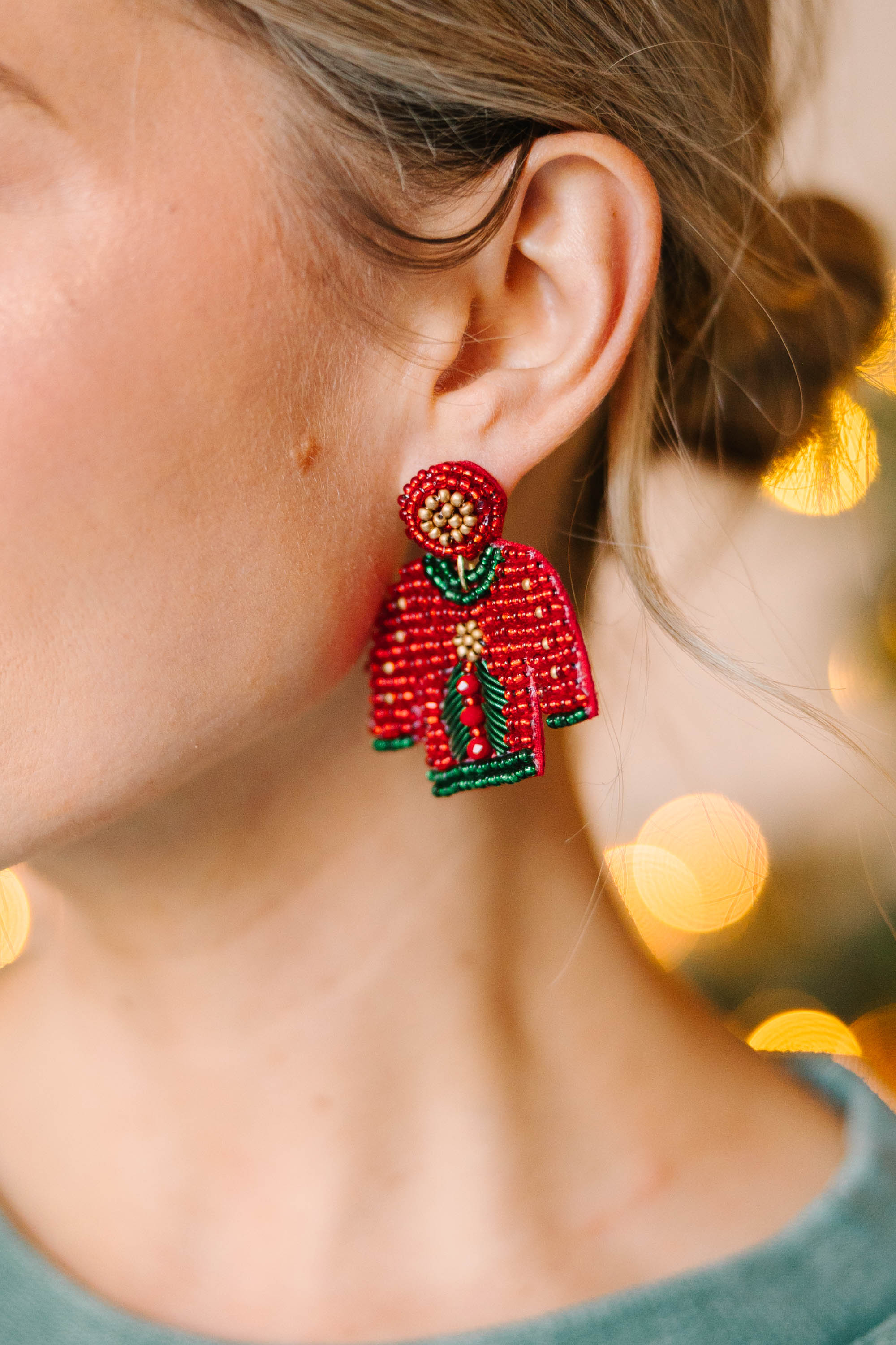 Best Red Beaded Earrings for Christmas - Festive Holiday Jewelry Gift for Women - Perfect for Parties, Gift Giving & Special Occasions