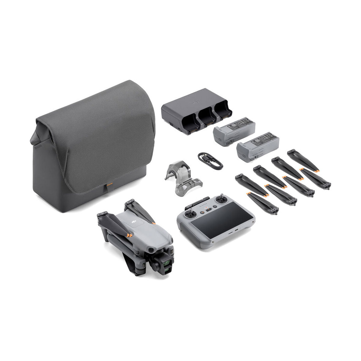 DJI Air 3 Drone Fly More Combo with RC 2 Controller - 4K Dual Camera, 46 Mins Flight Time, Omnidirectional Obstacle Sensing for Aerial Photography & Videography - Perfect for Travel, Vlogging & Outdoor Adventures