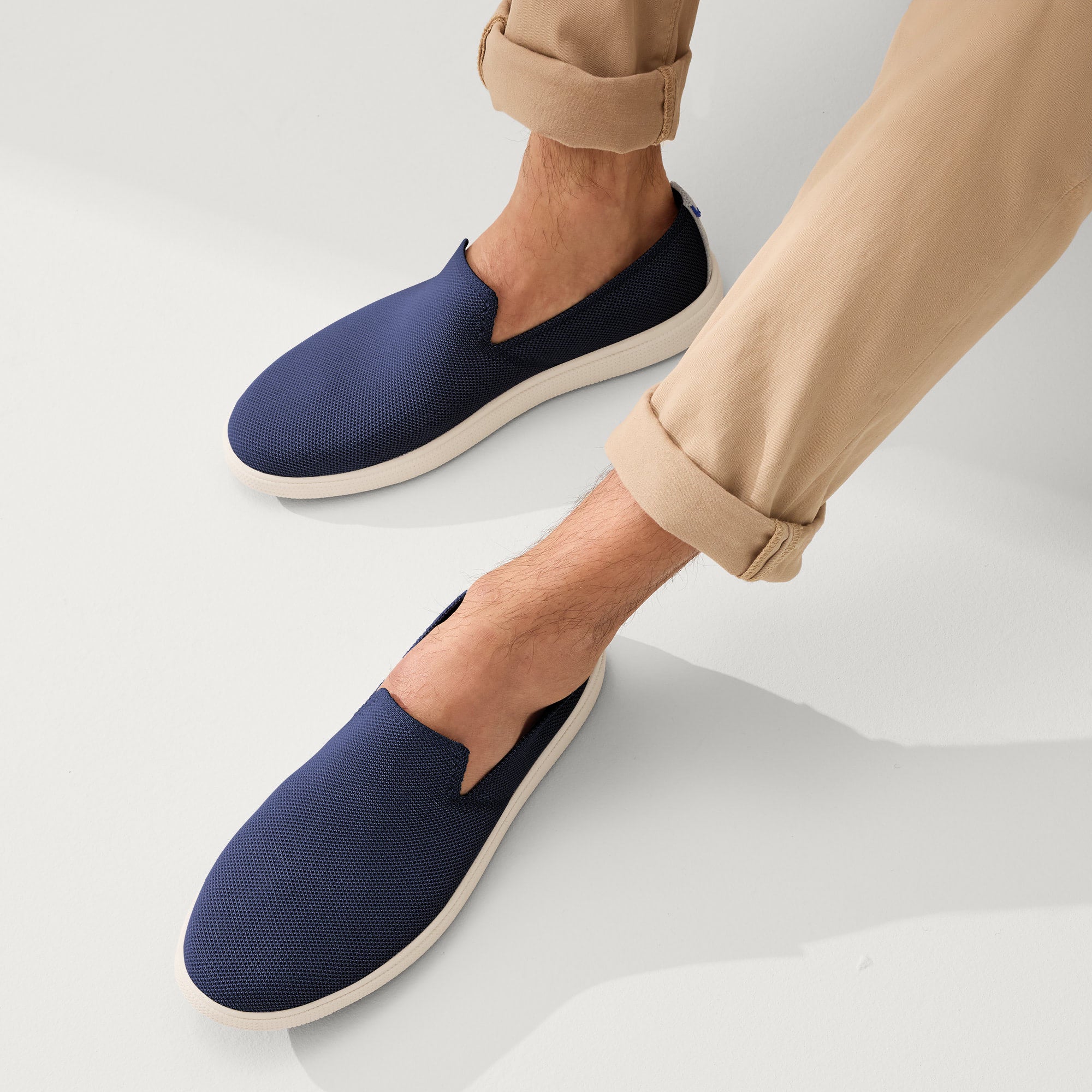 Ravello Slip On Sneakers for Men - Comfortable Dark Navy Casual Shoes for Walking, Travel & Everyday Wear