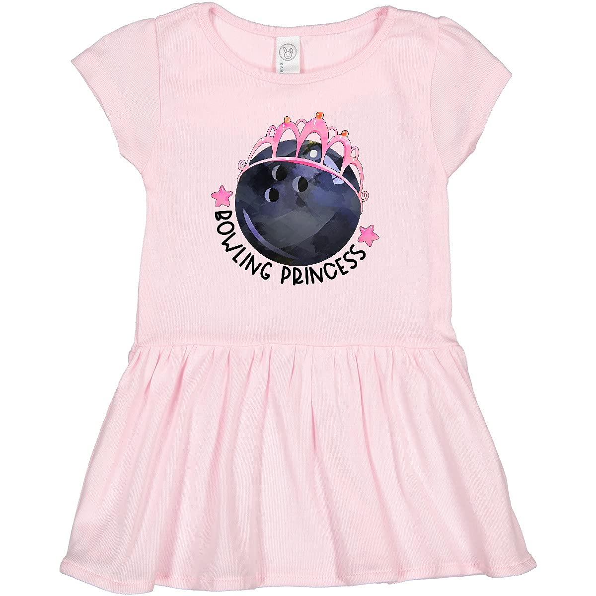 Inktastic Bowling Princess - Tiara Toddler Dress for Girls | Cute Bowling-Themed Outfit for Toddlers | Perfect for Birthday Parties, Bowling Events & Dress-Up Play