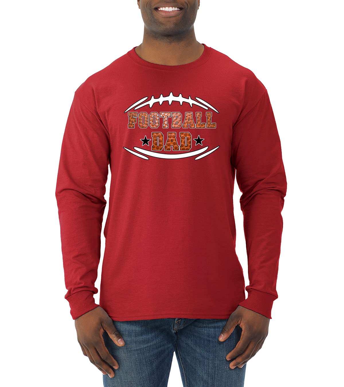 Wild Bobby Football Dad Sports Men's Long Sleeve Shirt - Comfortable & Stylish Athletic Top for Game Day, Tailgating & Casual Wear