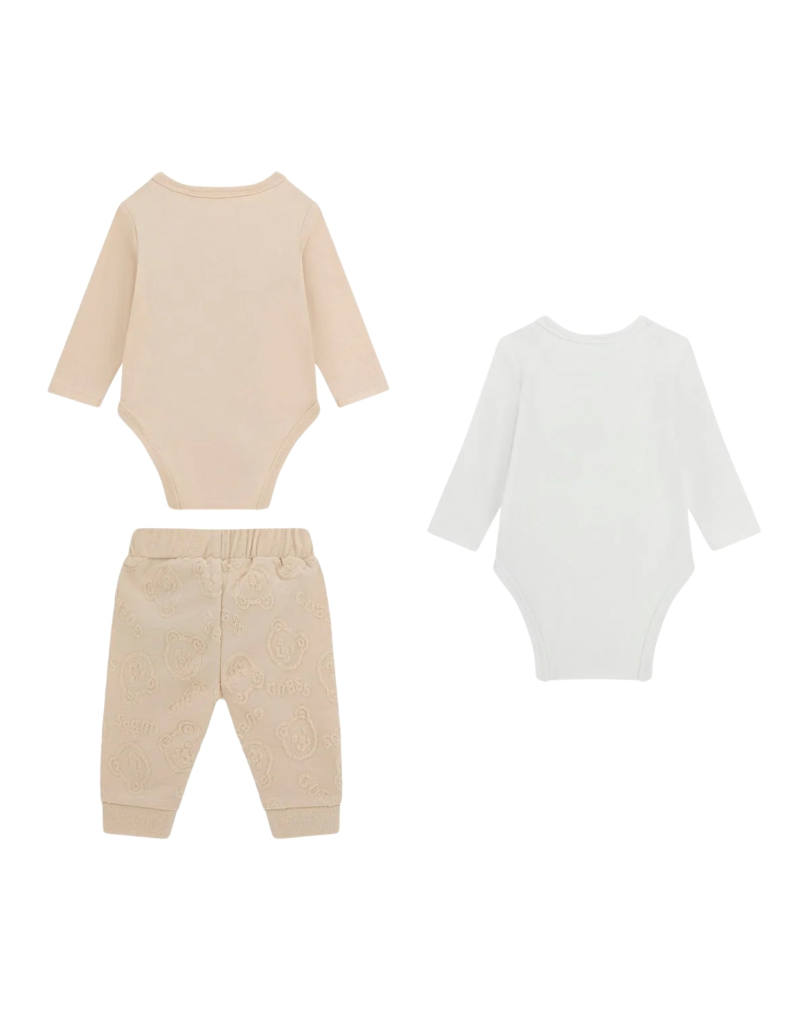 Beige and White 'I Love You' Onesie and Pants Set for Babies 0-12 Months | Soft Cotton Newborn Outfit for Photo Shoots, Gifts & Everyday Wear
