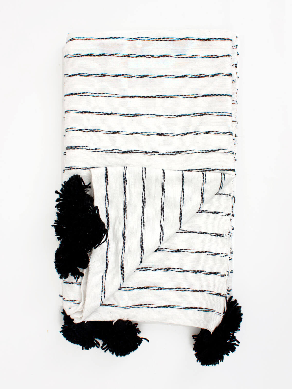 Soft White Cotton Scribble Stripe Blanket - Cozy Throw for Bed, Sofa & Nursery - Perfect for Baby Shower Gifts, Home Decor & Winter Warmth