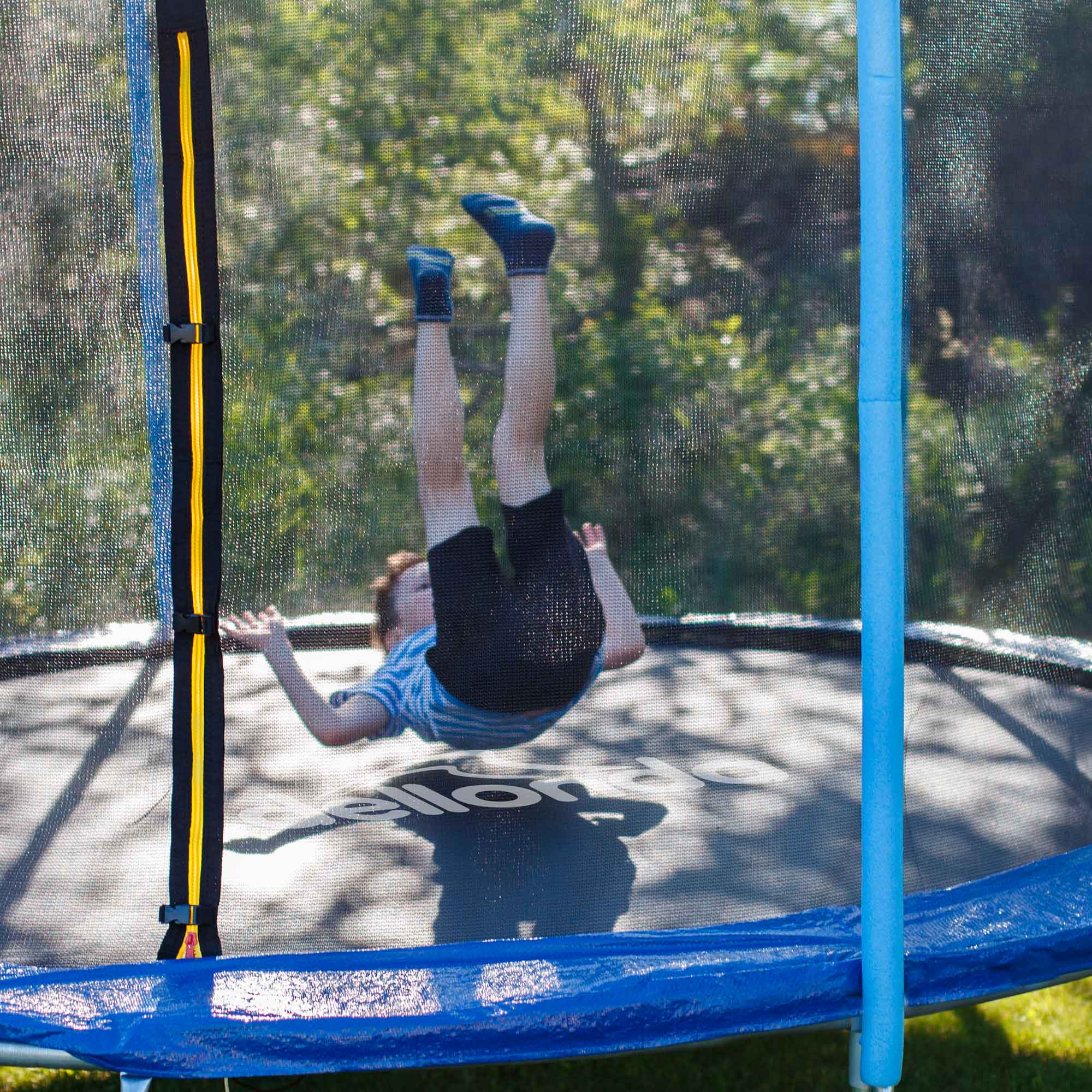 10ft Heavy Duty Outdoor Trampoline for Kids with Safety Enclosure Net - Durable Bounce Mat & Weather-Resistant Frame - Perfect for Backyard Fun, Exercise & Family Outdoor Activities (Model DL68)