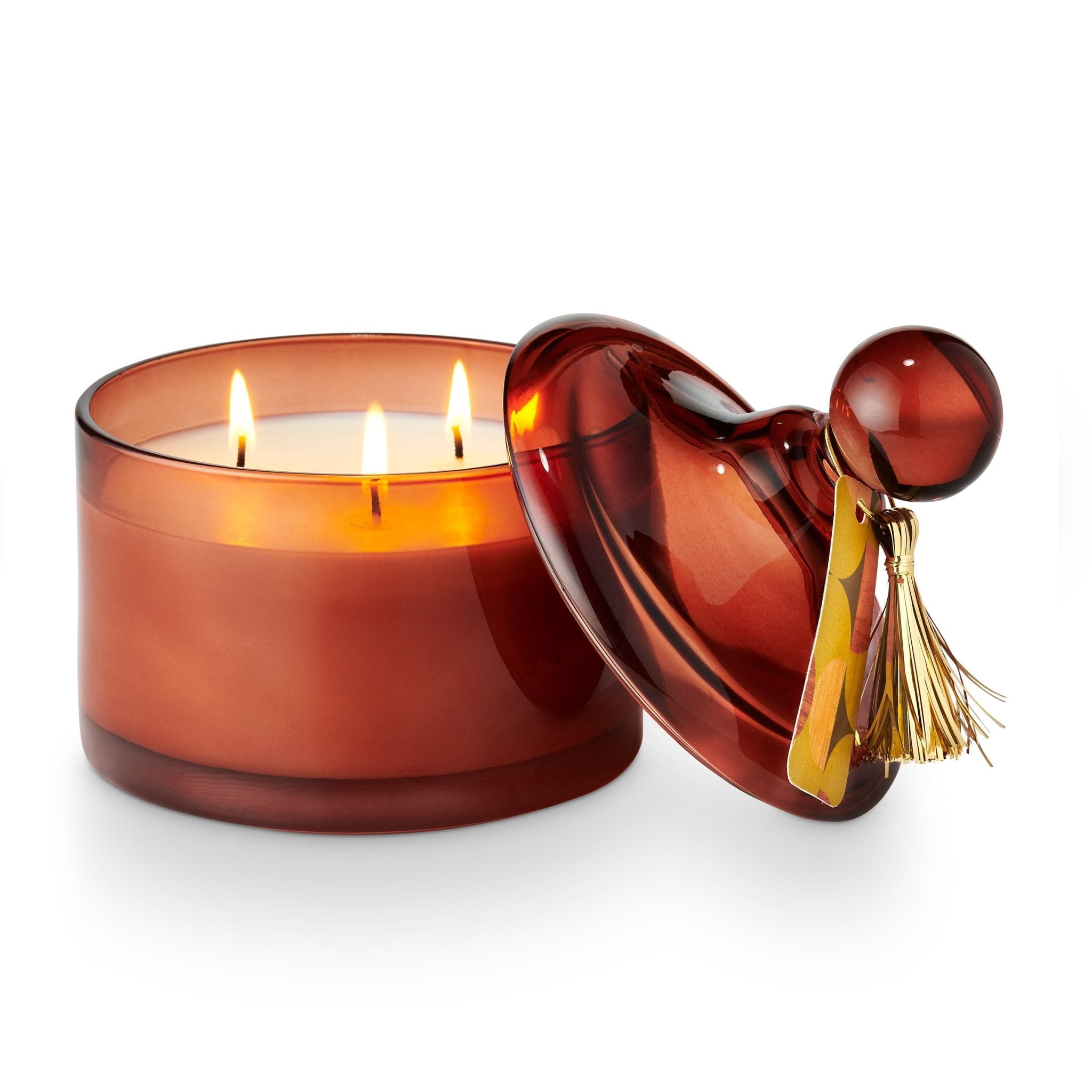 Brandied Pear Lidded Glass Jar - Airtight Storage Container for Preserves, Candles & Home Decor - Perfect for Kitchen, Bathroom & Gift Giving
