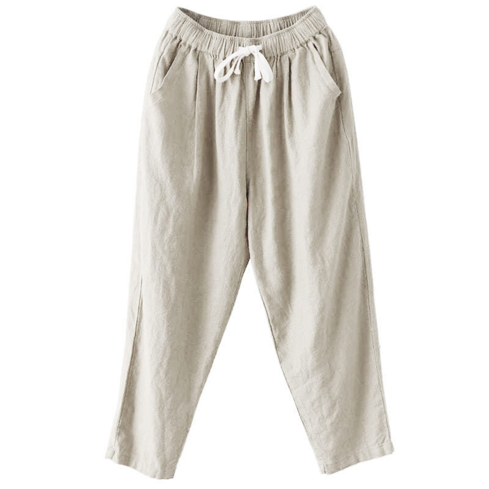 Women's Cargo Pants - High Waisted Cotton Trousers with Multiple Pockets | Casual & Business Wear | Perfect for Office, Travel & Outdoor Activities