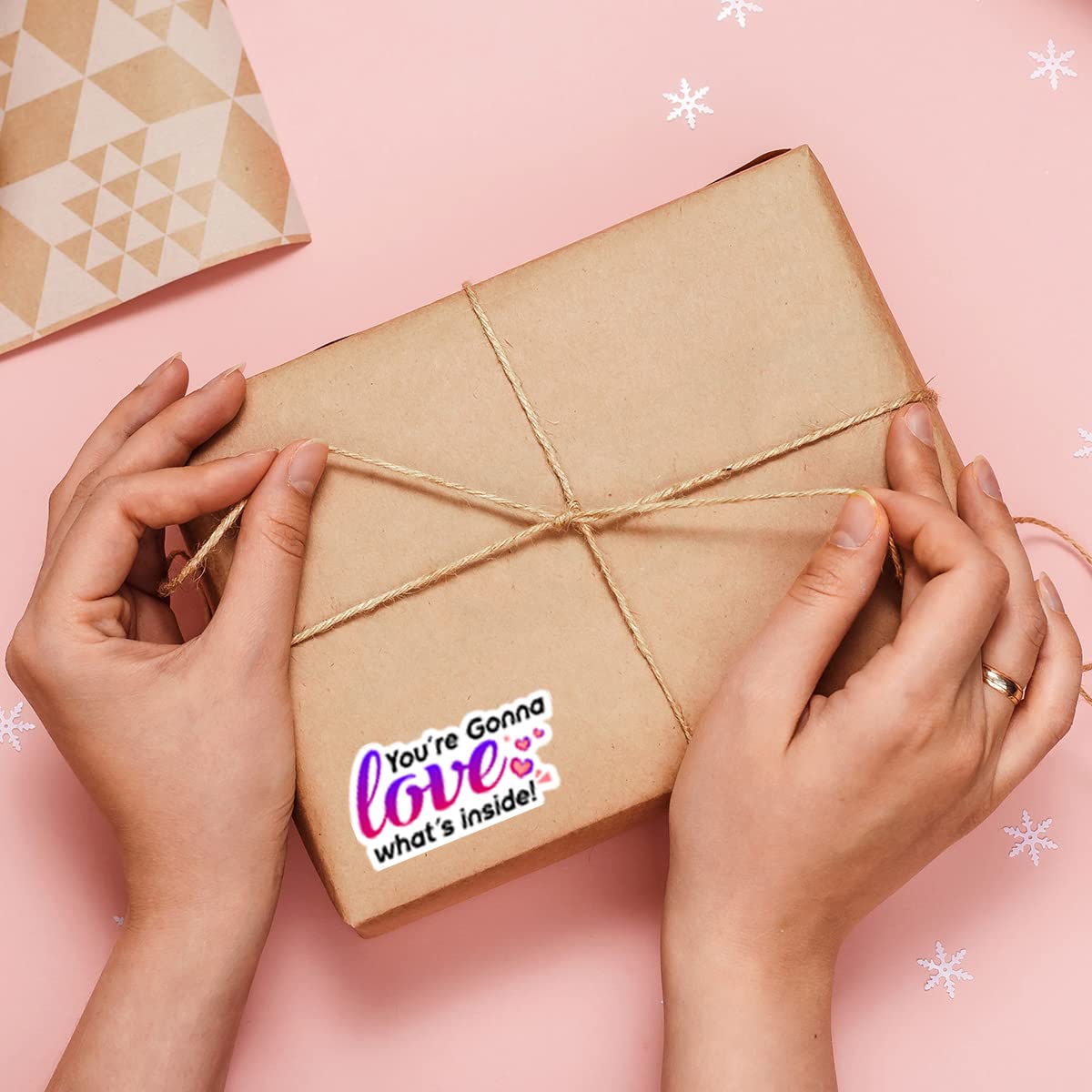 500 PCS Small Business Stickers - Funny 'You're Gonna Love What's Inside' & Thank You Stickers for Packaging, Mail & Shipping Envelopes - Perfect for Etsy, Shopify & Small Business Branding