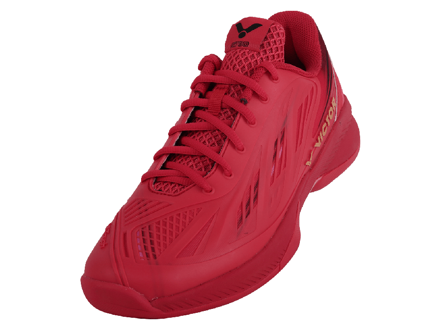 Victor A780 D Badminton Shoes for Men & Women - Lightweight Non-Slip Indoor Court Shoes with Cushioning - Perfect for Badminton, Tennis, Squash & Indoor Sports (Red)