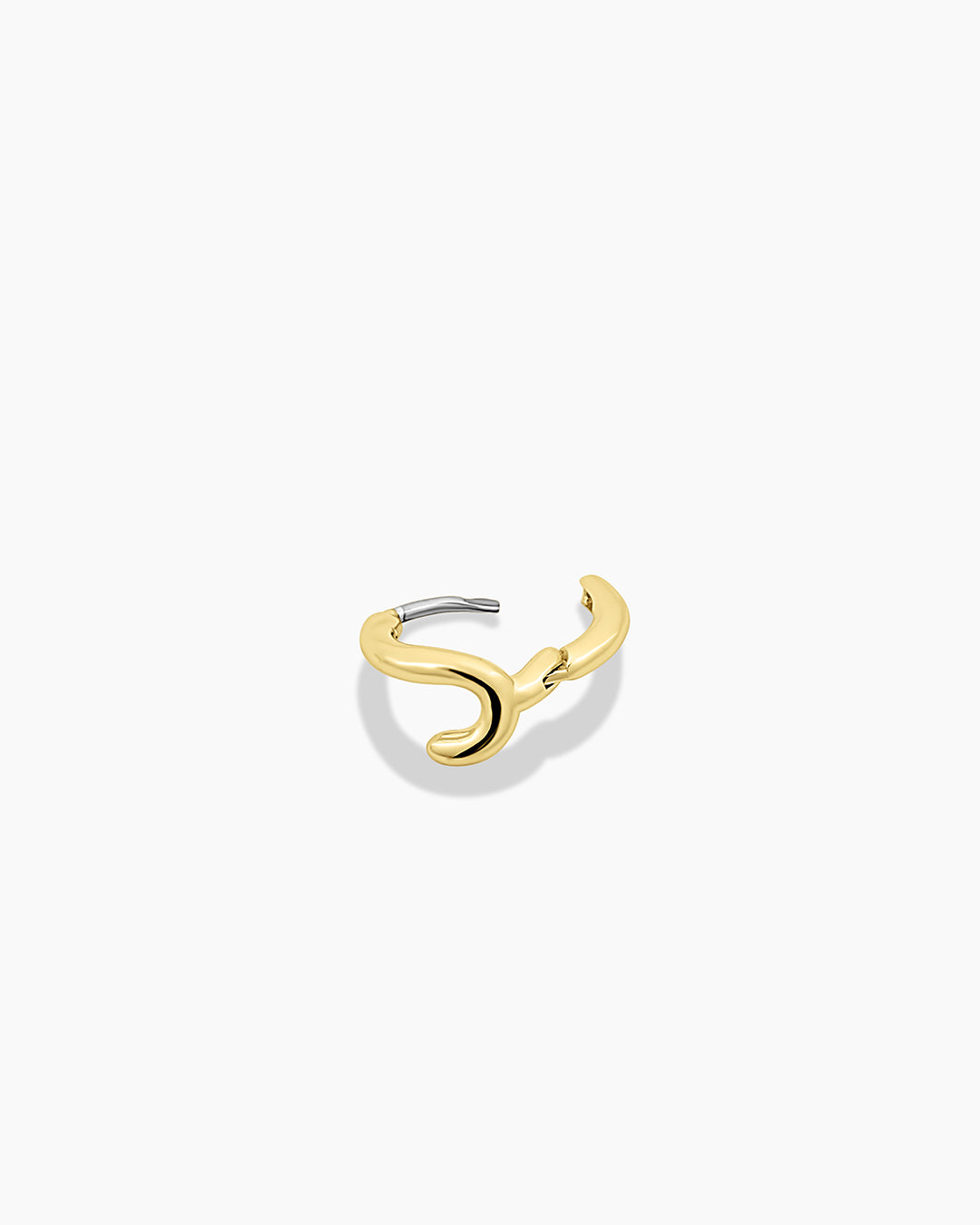 Alphabet Single Huggie Earrings - Gold Plated Initial Letter Studs for Women - Perfect for Everyday Wear, Gifts & Special Occasions