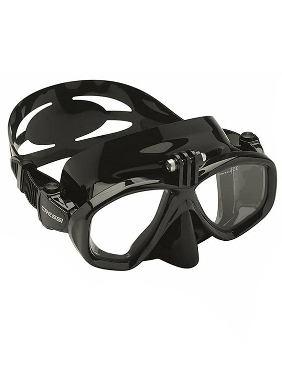 Cressi Action GoPro Mask - Snorkeling & Scuba Diving Camera Mount for Underwater Photography - Perfect for Travel, Water Sports & Marine Exploration