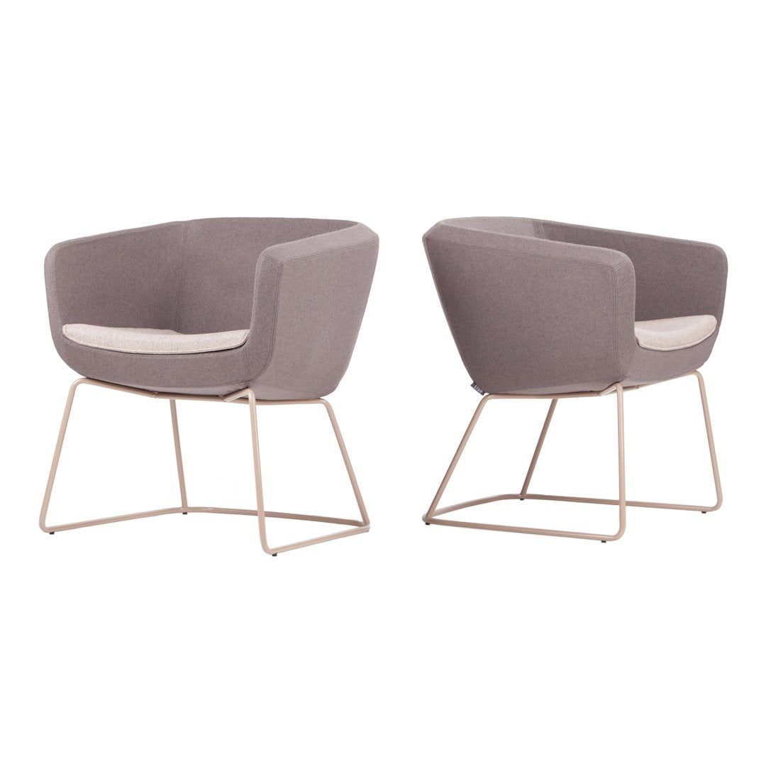 Arca 4095 Mini Armchair with Sled Base - Compact Modern Accent Chair for Small Spaces, Apartments & Dorm Rooms