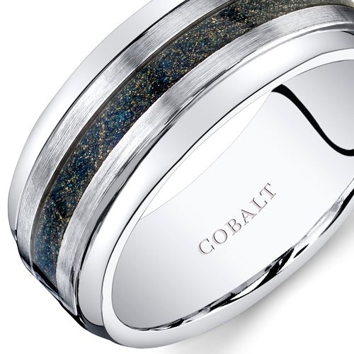 9mm Cobalt Wedding Band for Men - Carbon Fiber Ring Size 10.5 - Perfect for Engagement, Anniversary & Everyday Wear