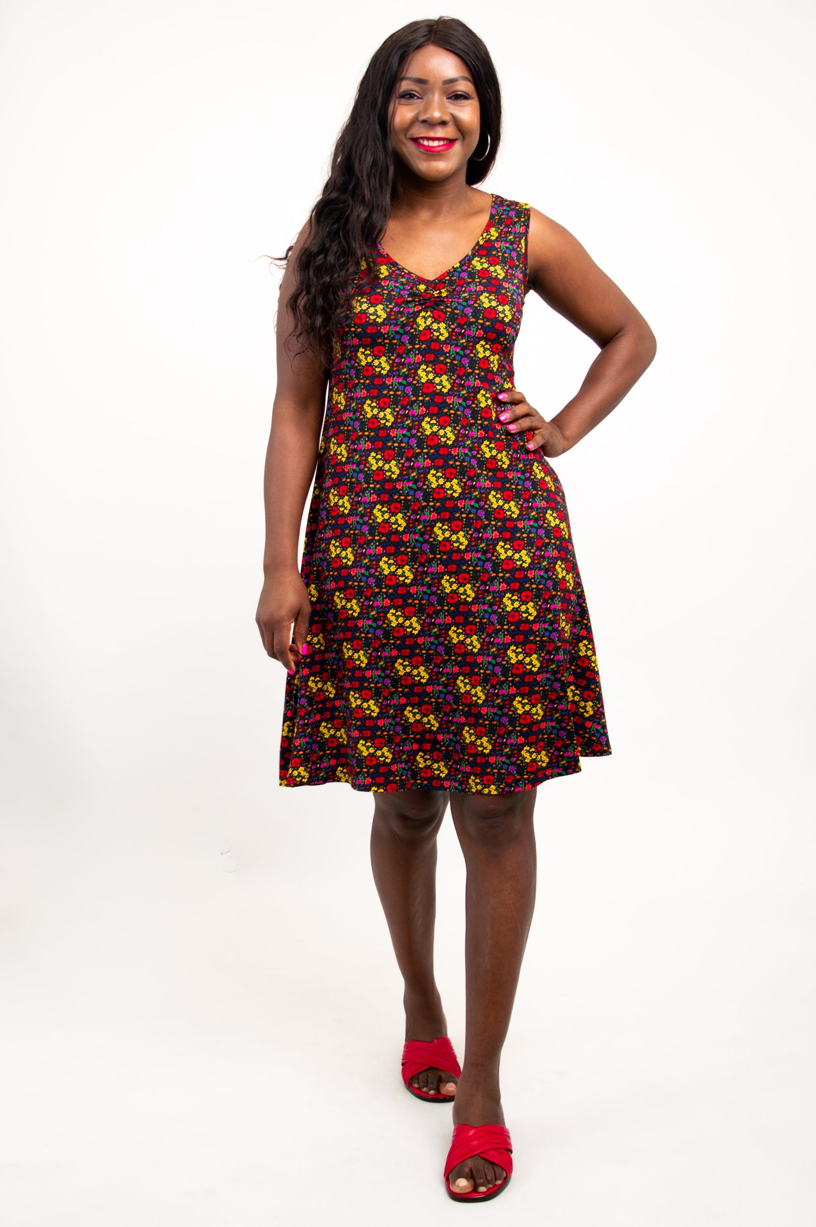Lanai Sleeveless Midi Dress - Summerland Bamboo Viscose - Women's Flowy Beach Dress for Vacation, Brunch & Summer Outings