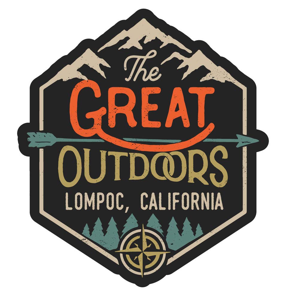 Lompoc California The Great Outdoors Design 4-Inch Fridge Magnet - Collectible Souvenir for Travel Lovers, Perfect for Refrigerators, Lockers & Office Decor