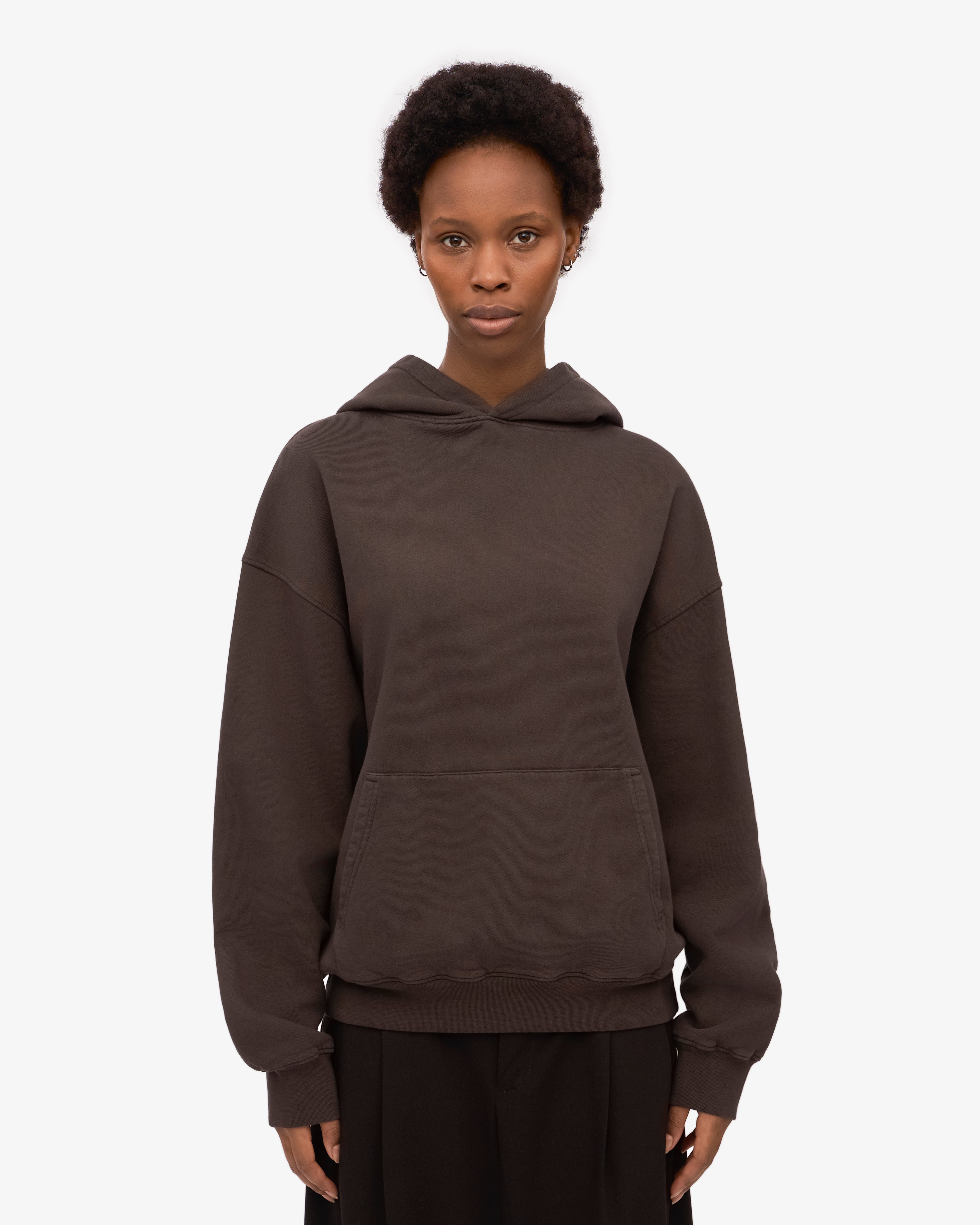 Organic Oversized Hoodie - Coffee Brown | Soft & Comfortable Pullover Sweatshirt for Men & Women | Perfect for Casual Wear, Lounging & Outdoor Activities
