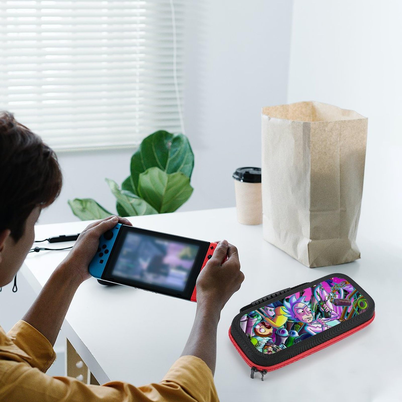 Bopanku Protective Carrying Case for Nintendo Switch & Switch OLED - Portable Travel Game Storage Case with Durable Design | Perfect for Travel, Commuting, and Gaming On-The-Go (Style8)