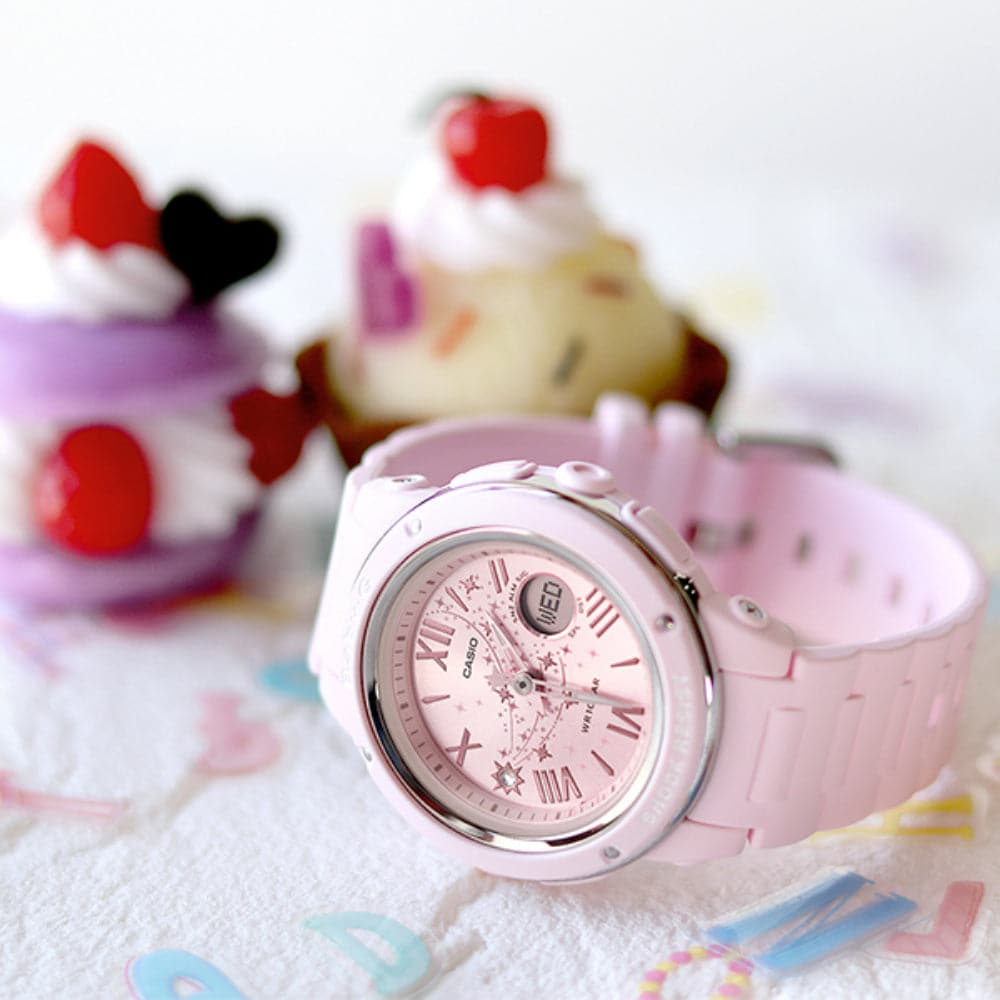 CASIO BABY-G BGA-150ST-4ADR Shooting Star Series Pink Women's Digital Sport Watch - Waterproof & Shock Resistant for Running, Swimming, Outdoor Activities