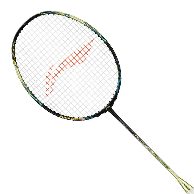 Li Ning Axforce 100 Black/Gold Badminton Racket - Prestrung Professional Badminton Racquet for Advanced Players | Perfect for Tournaments & Training | Made in China