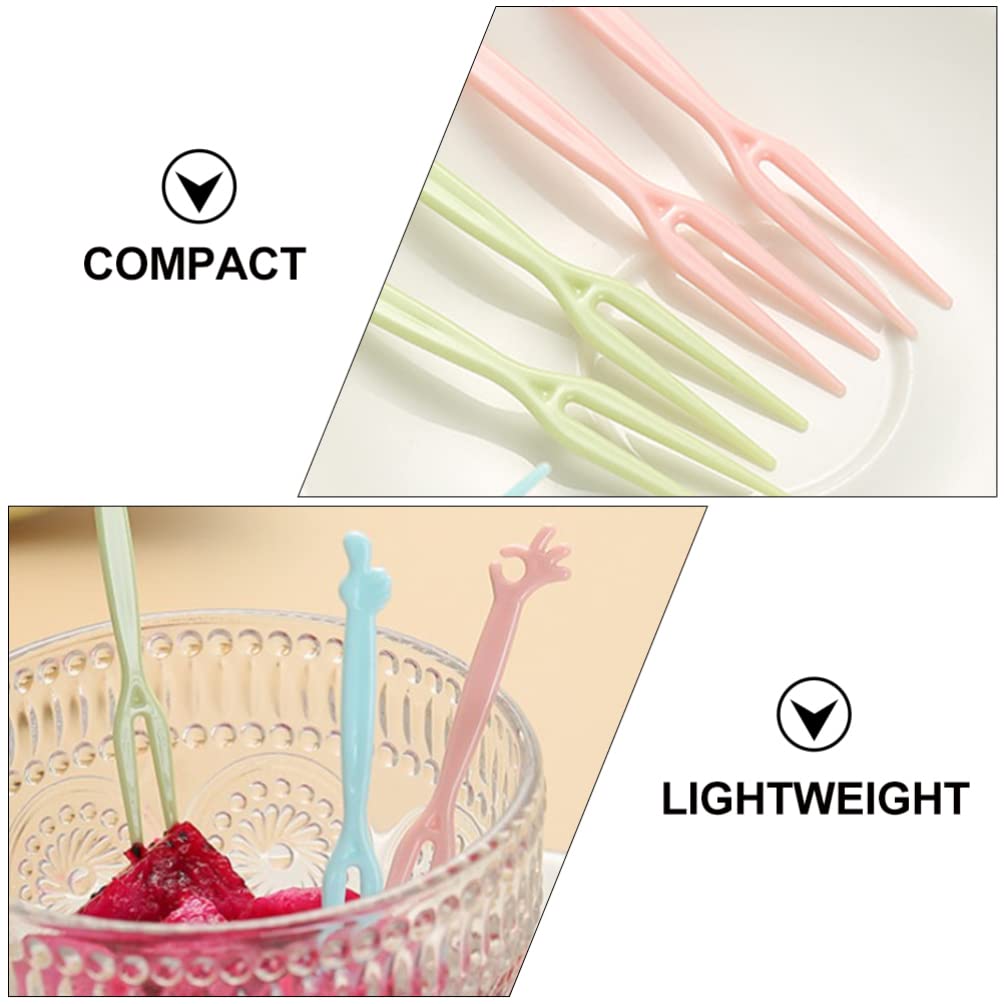 Hemoton 150-Piece Appetizer Forks Set - Disposable PP Plastic Fruit Picks, Cupcake Toppers & Buffet Decorations | Perfect for Parties, Weddings, Desserts & Fruit Platters