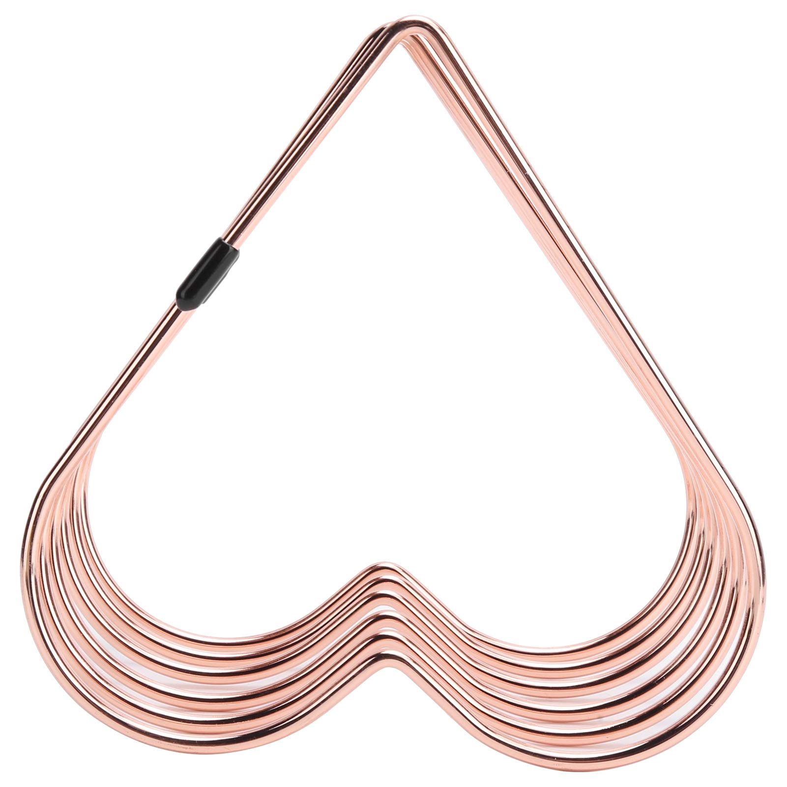 Adjustable Telescopic Desktop Book Organizer & File Stand - Heart-Shaped Bookshelf for Office & Home (Rose Gold) | Perfect for Desk Organization, Document Storage & Decorative Display