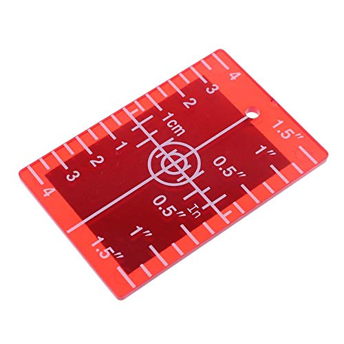 Laser Level Target Plate - Replacement Part for M.C Laser Level (Red) - Compatible with Green & Red Lasers - Perfect for Construction, DIY Projects & Home Renovations