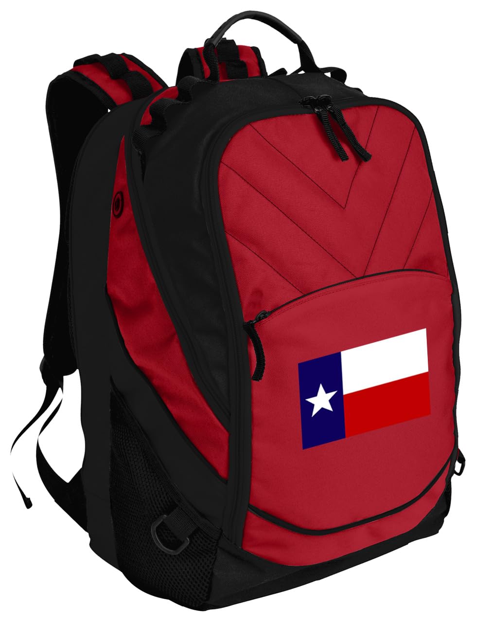 Red Texas Flag Backpack - Stylish Laptop Computer Bag for School, Work & Travel