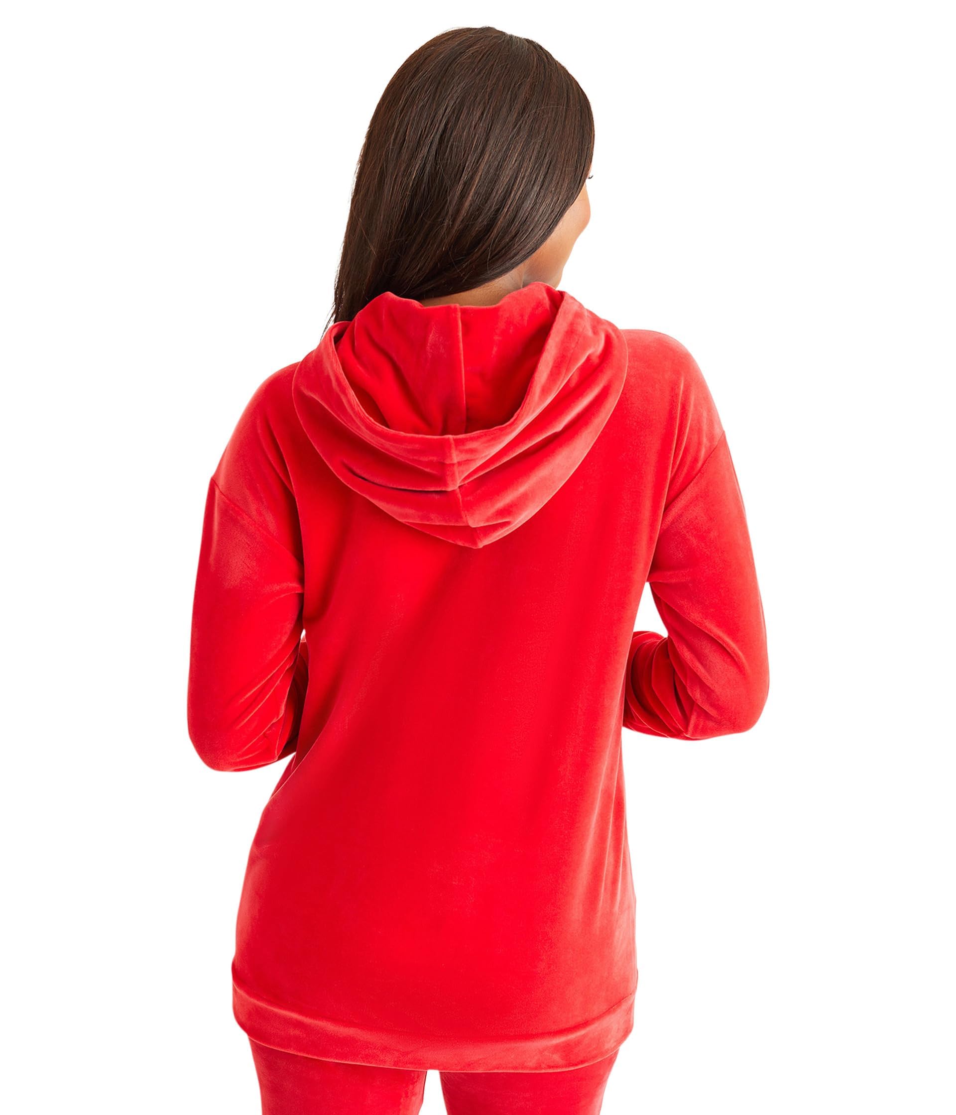 Juicy Couture Ombre Long Drop Shoulder Hoodie with Bling - Stylish Women's Casual Sweatshirt for Everyday Wear, Gym & Street Fashion