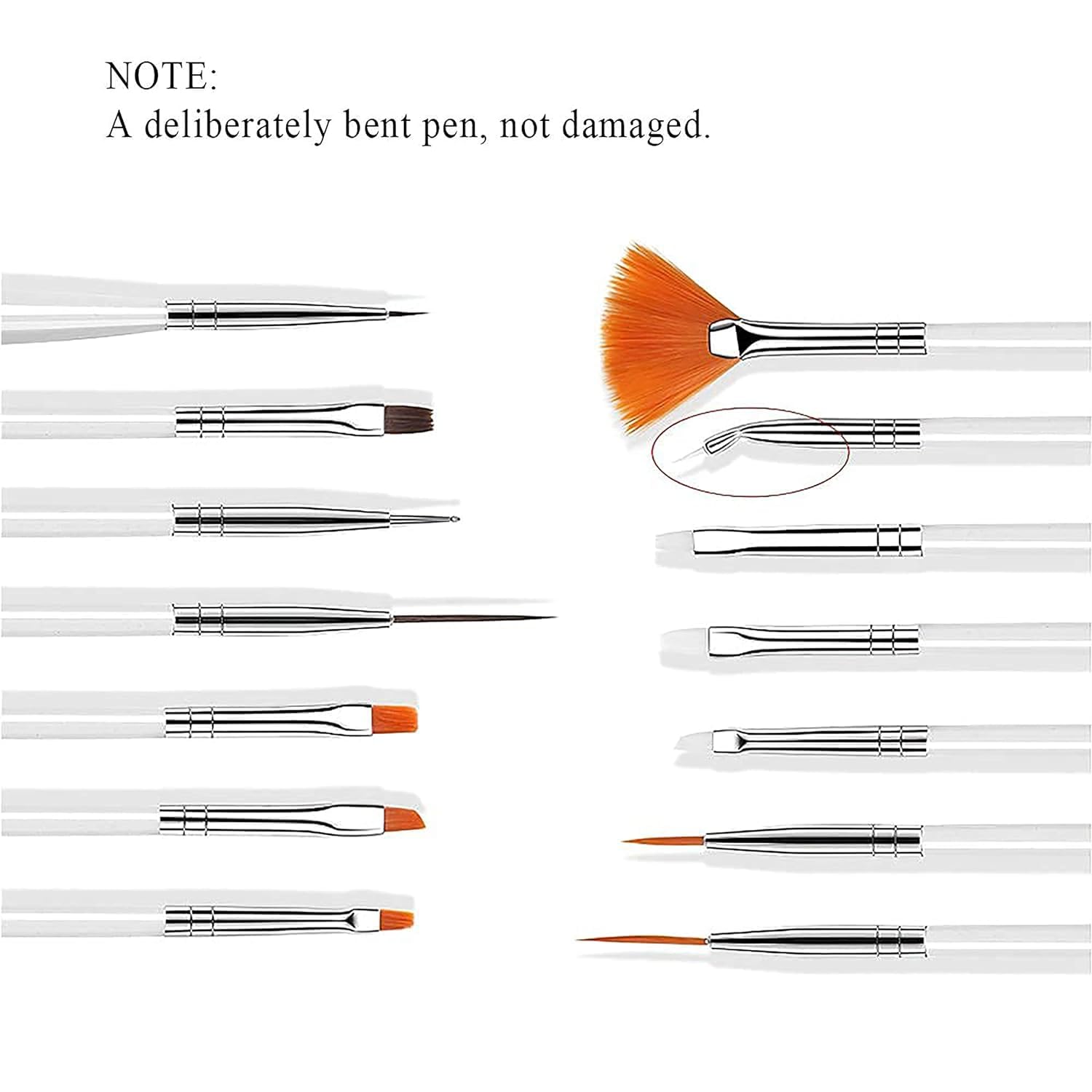15-Piece Professional Nail Art Brush Set for Detailing, Striping & Blending - Includes Dotting Pens, Liner Brushes & 3D Gel Painting Tools - Perfect for Salon, Home Manicures & Nail Art Designs (Multicolor)
