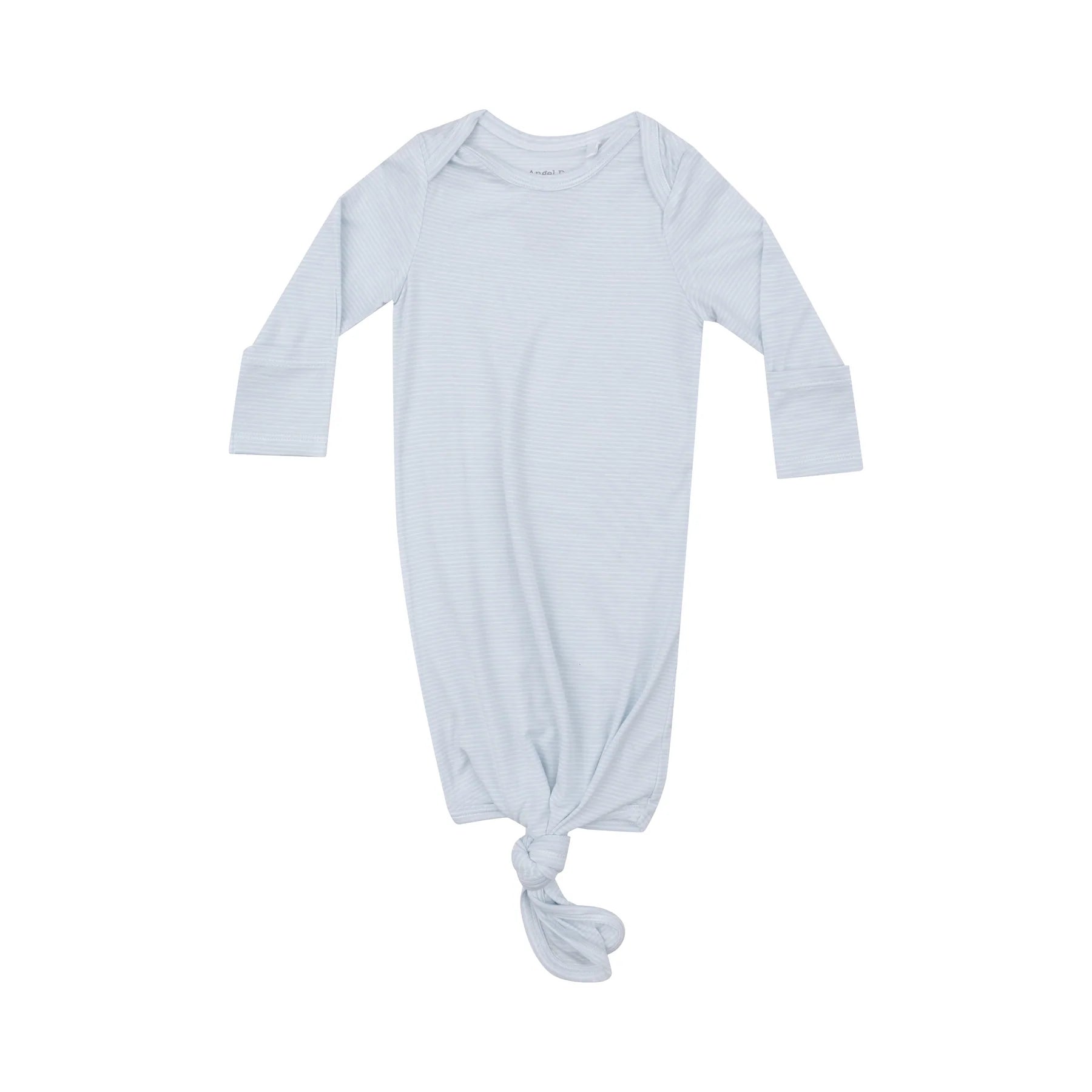 Elegant Knotted Gown with Light Blue Stripes - Perfect for Weddings, Parties & Special Occasions