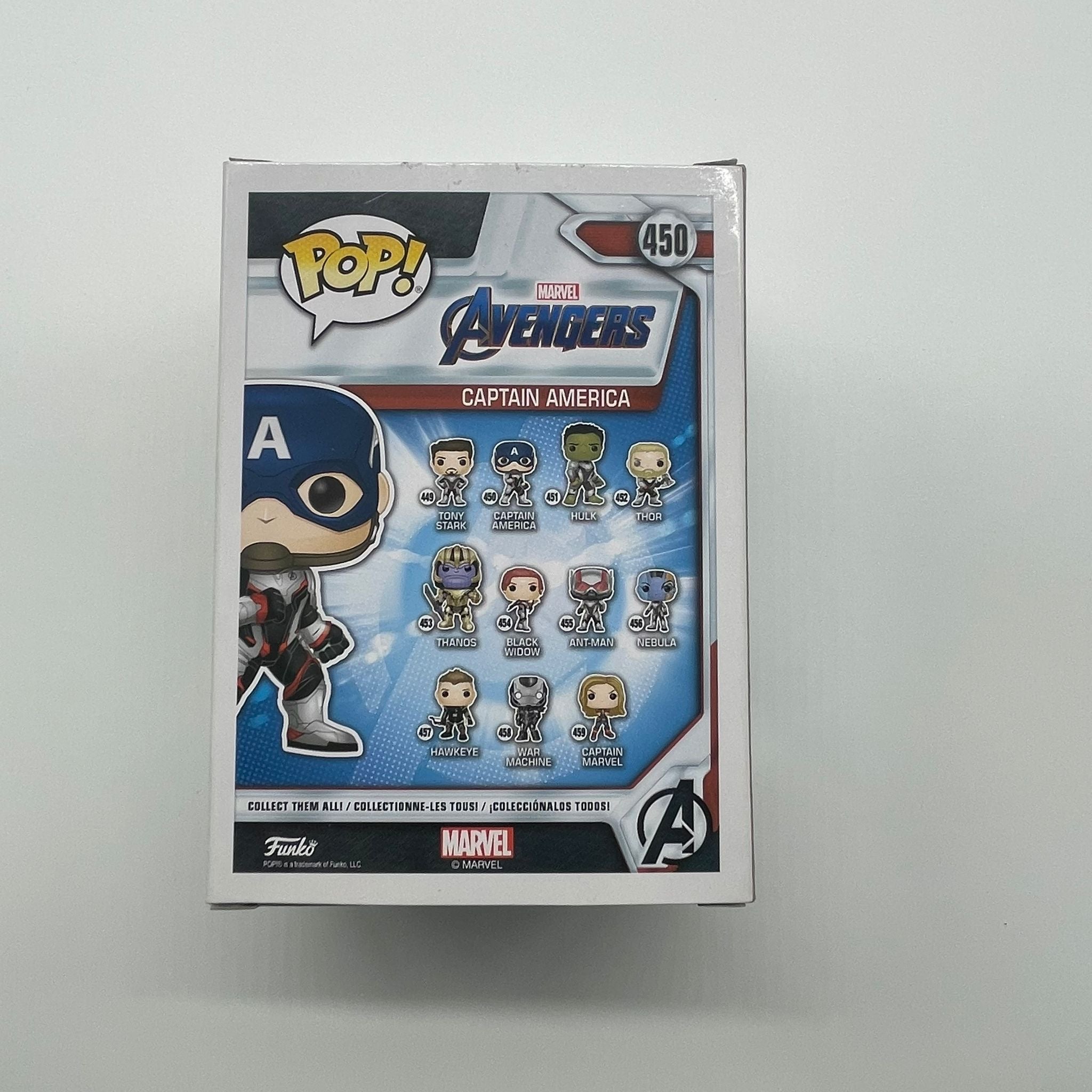 Captain America Marvel Avengers #450 Funko Pop Vinyl Figure - Collectible Action Figure for Superhero Fans, Perfect for Display, Gifts & Comic Book Collections
