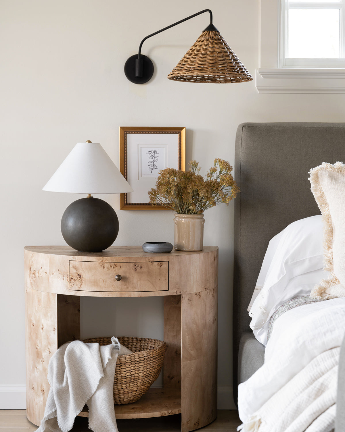 Modern Nightstand with USB Ports - Wooden Bedside Table with Storage Drawer for Bedroom, Living Room & Office - Stylish and Functional End Table for Home Decor