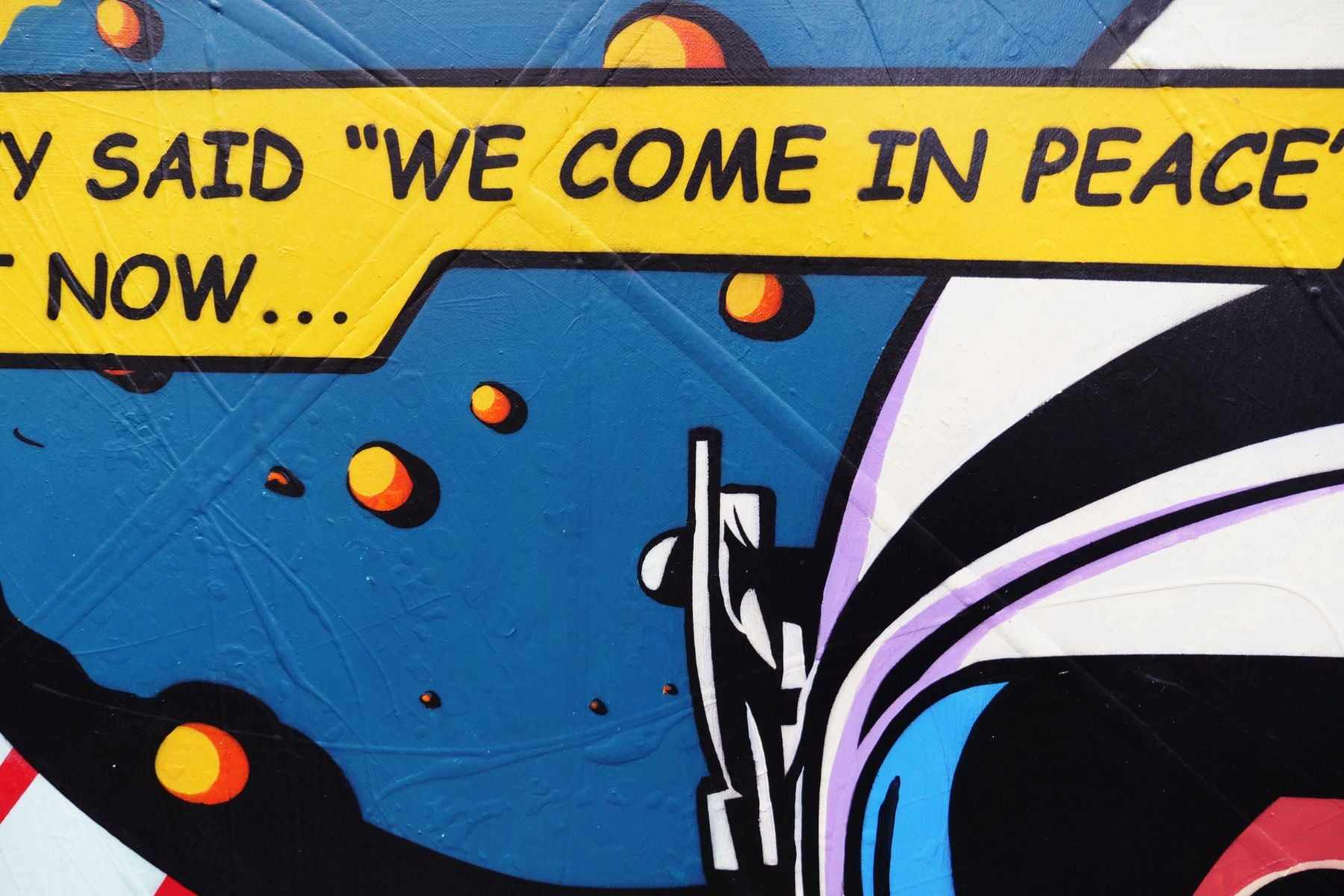 75cm x 100cm Space Cadet Textured Urban Pop Art Canvas Painting - Modern Wall Decor for Living Room, Bedroom & Office
