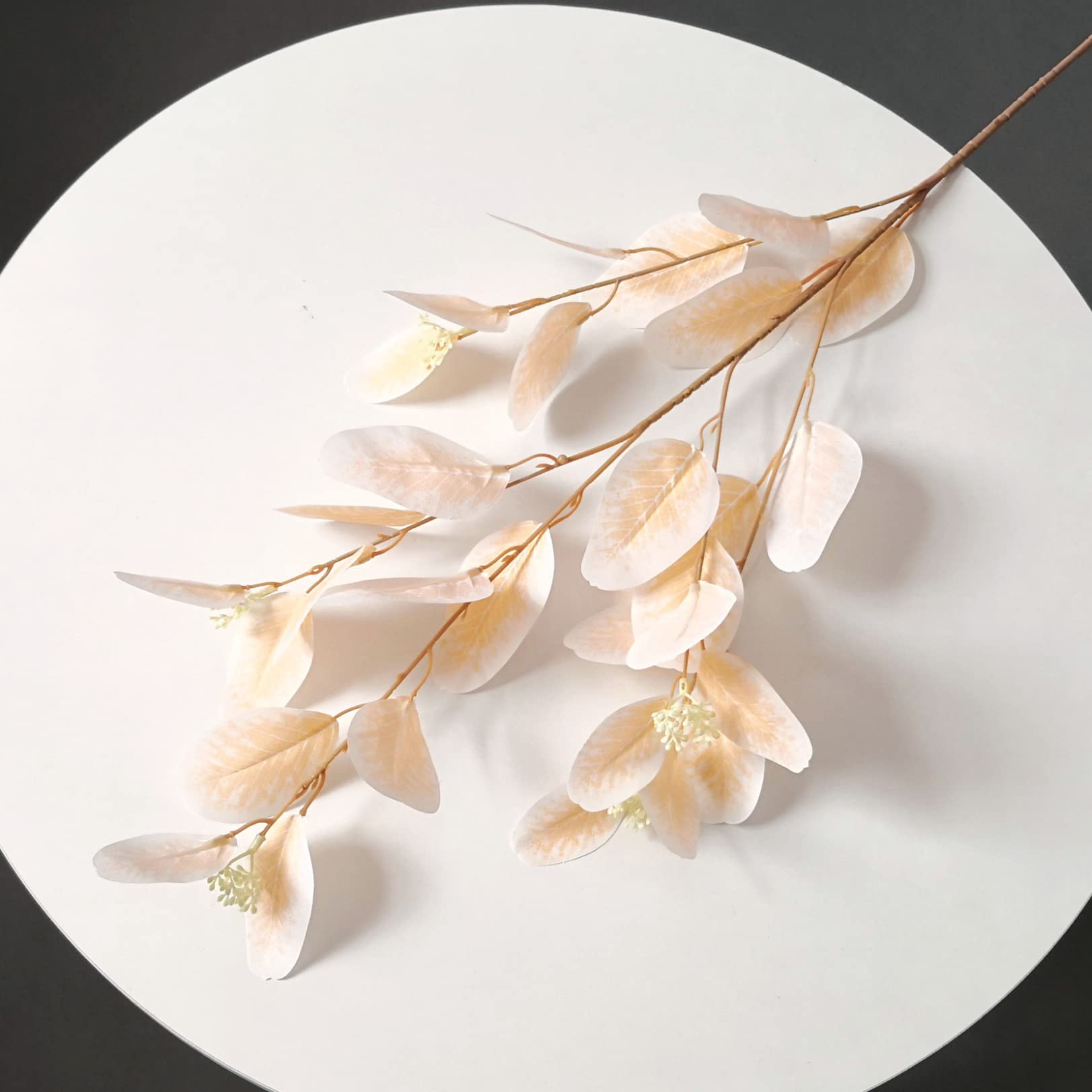 Realistic Dried Leaves Simulation Silk Artificial Plants - Home Garden Decor, Wedding DIY Wreath Accessories for Table Centerpieces, Wall Hangings & Seasonal Displays