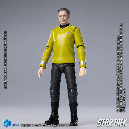 PRE ORDER 1/18 HIYA 4inch Action Figure - Exquisite Mini Series STAR TREK 2009 Captain Pike Collectible Toy | Perfect for Display, Gifts & Star Trek Fans