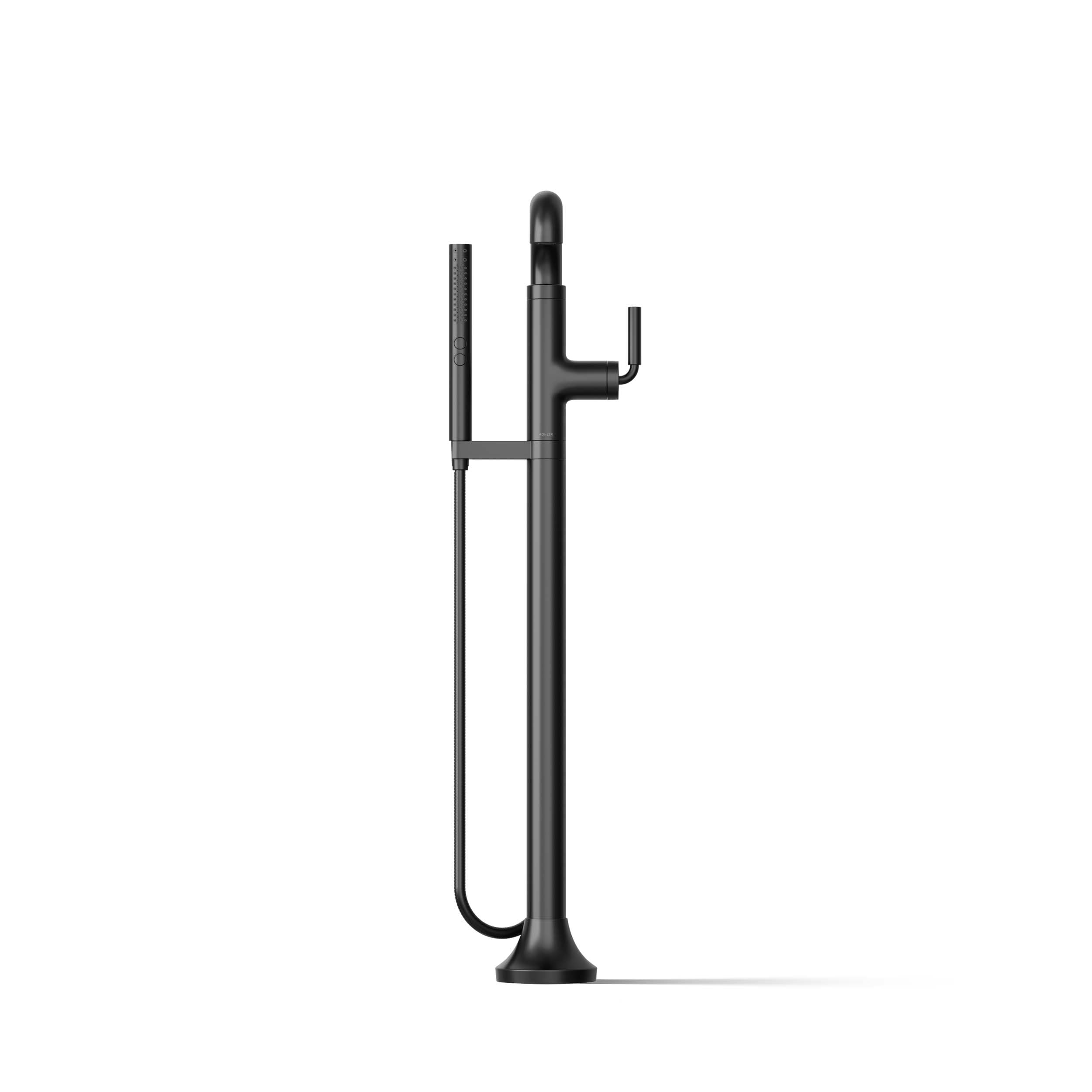 KOHLER TONE® Freestanding Bathroom Faucet Trim - Modern Matte Black Bathroom Sink Faucet for Vanity, Vessel Sink & Freestanding Tubs - Perfect for Bathroom Renovation & Luxury Spa Experience