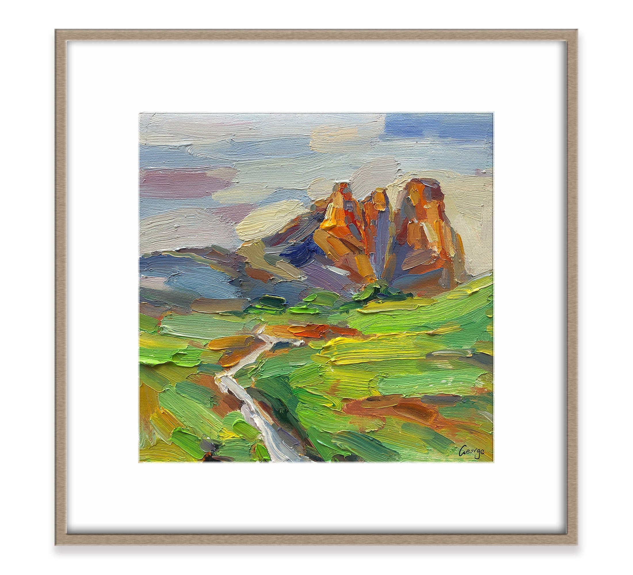 Original Abstract Oil Painting on Canvas - Small Modern Artwork for Kitchen Wall Decor & Home Interior Design | Perfect for Living Room, Bedroom, and Office Spaces