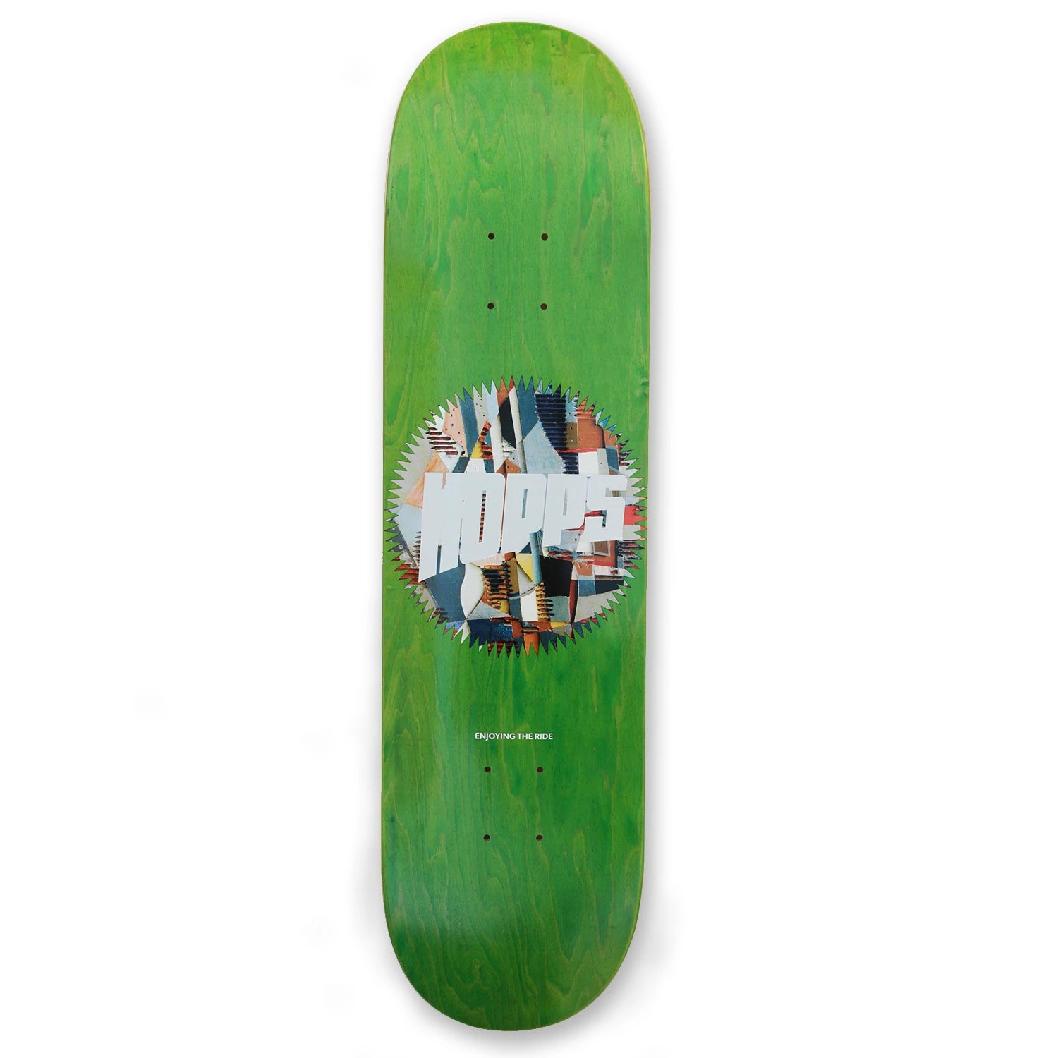 Hopps Skateboard Deck with Sun Logo - Joan Barker Abstract Series - Premium 8.0