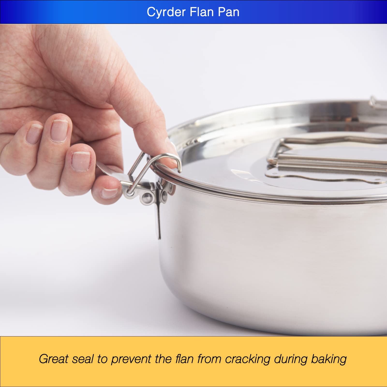 Stainless Steel Flan Pan 63oz - Flanera Mold Cooker for Baking, Instant Pot 3/6/8qt Compatible Custard Pan with Lid - Oven & Dishwasher Safe Fluted Tart Dish for Perfect Desserts & Baking