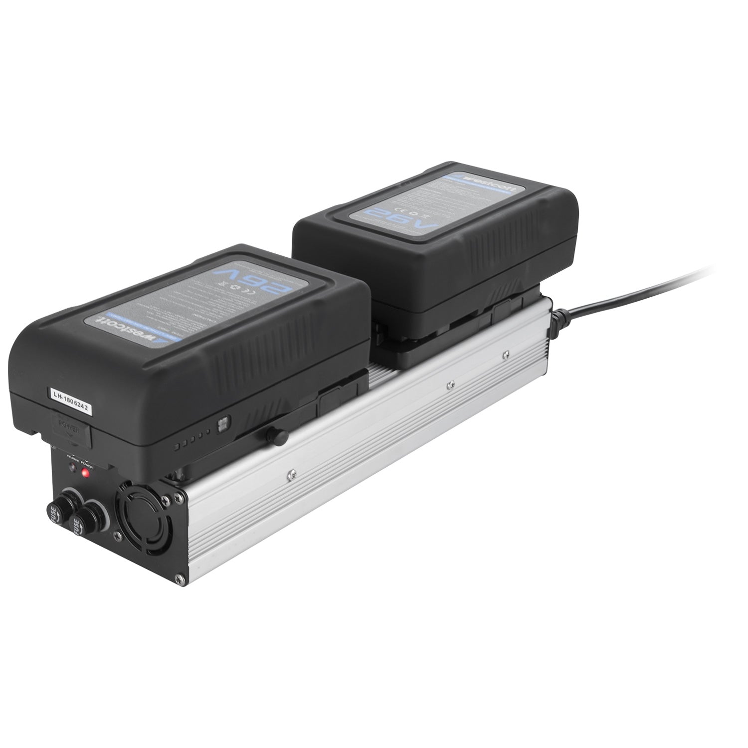 26V Dual Battery Charger - Fast & Efficient Charging for Power Tools, Lawn Mowers, and Outdoor Equipment - Perfect for Home, Workshop, and Job Site Use
