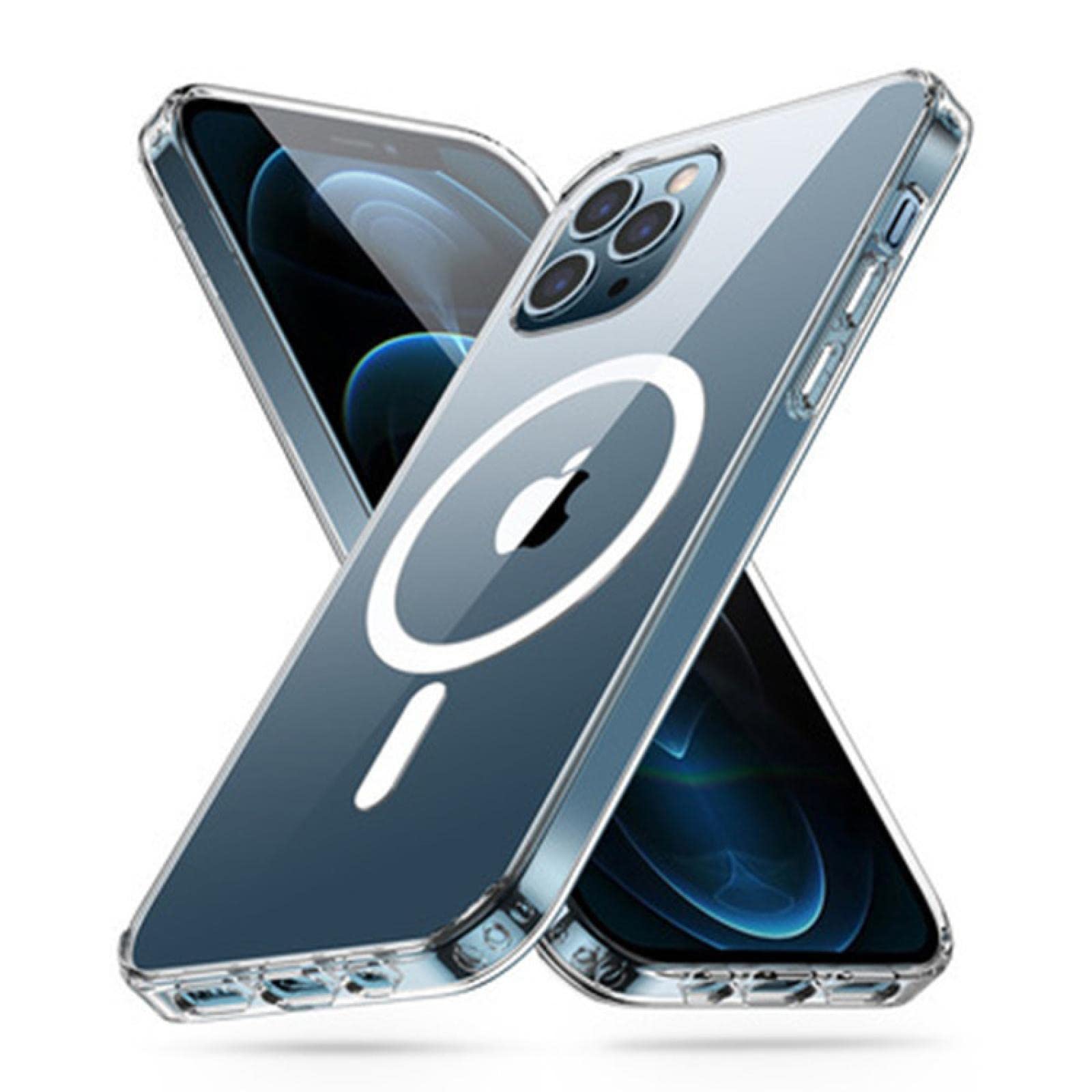 iPhone 13 Magnetic Case - Transparent Magsafe Compatible Protective Cover for iPhone 13/12 Pro/11 - Wireless Charging & Strong Magnetization - Perfect for Everyday Use, Office & Travel Protection