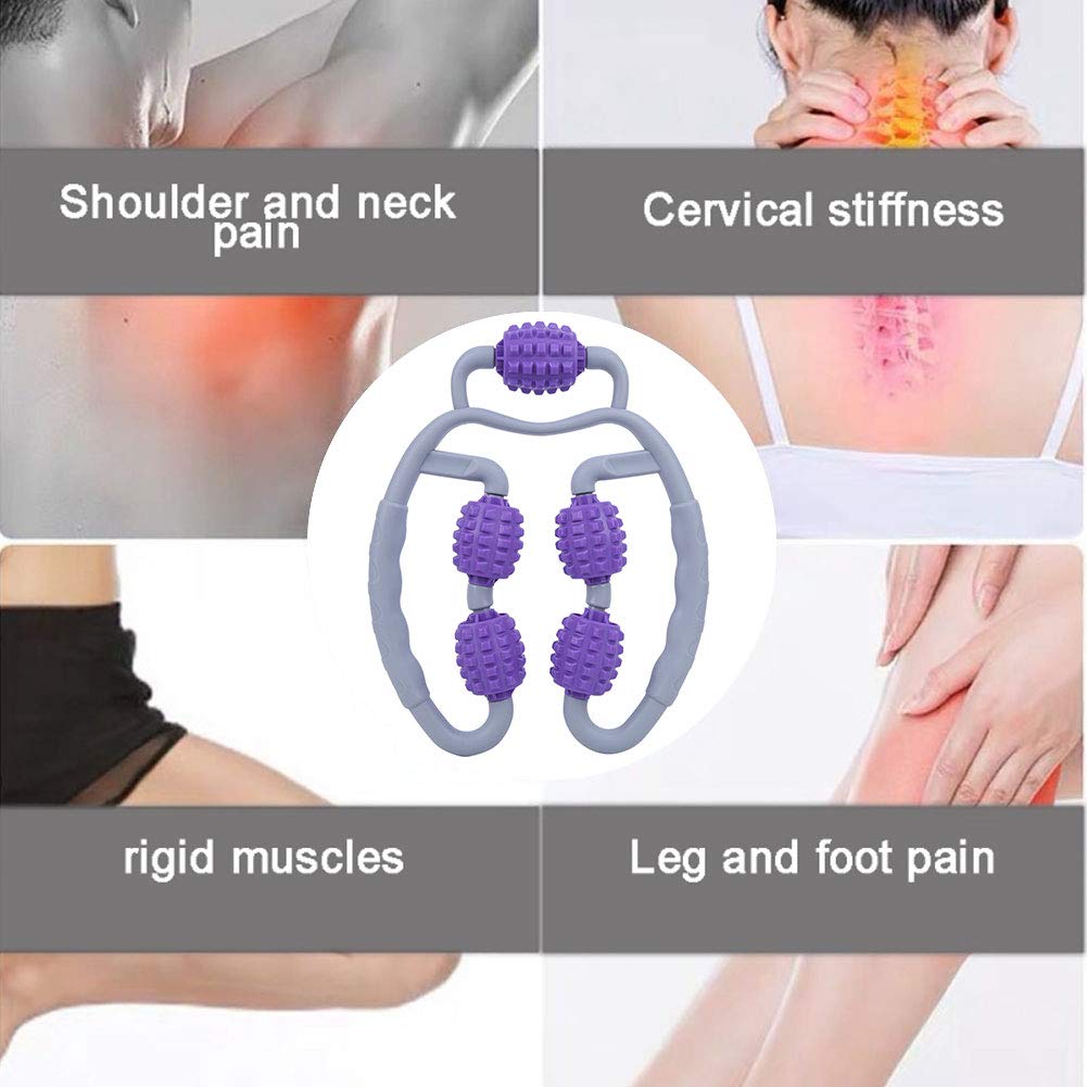 Dark Purple Yoga Foam Roller Leg Massager Ring - Fitness & Muscle Recovery Equipment for Home, Gym & Physical Therapy | Relieve Sore Muscles, Improve Flexibility & Post-Workout Recovery